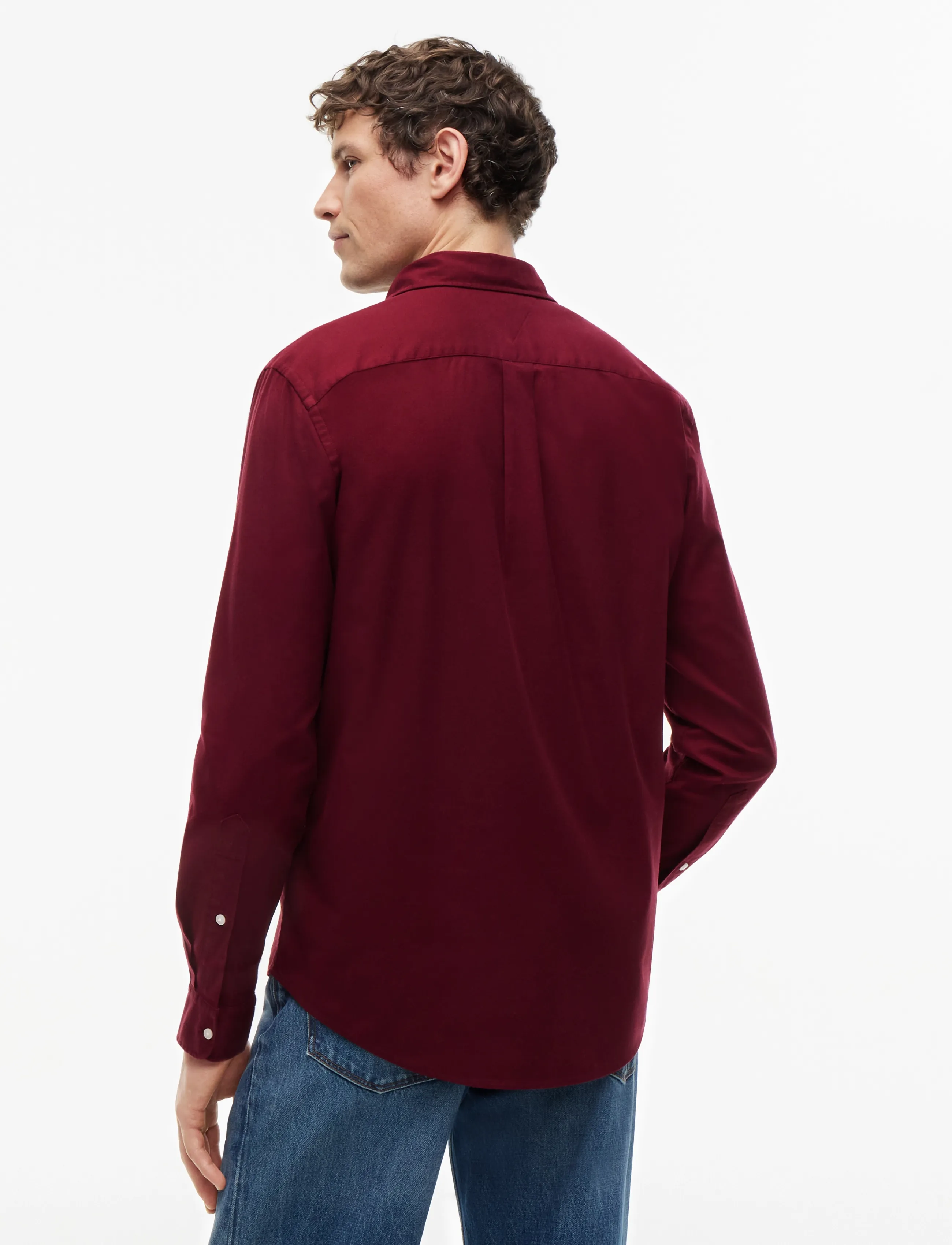 Tommy Hilfiger - FLEX FLANNEL SOLID RF SHIRT - freizeithemden - burgundy - 2
