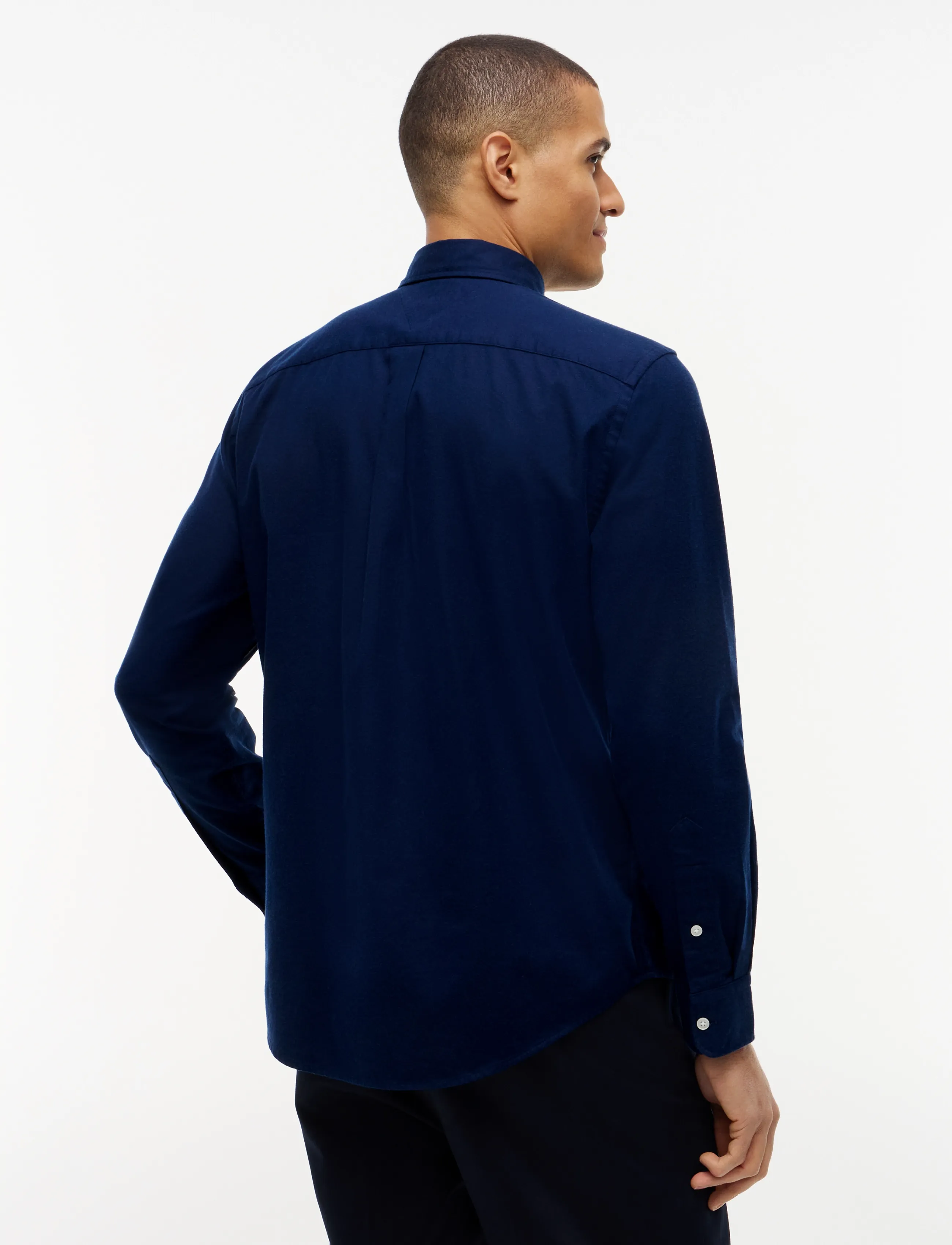 Tommy Hilfiger - FLEX FLANNEL SOLID RF SHIRT - vabaajasärgid - carbon navy - 2