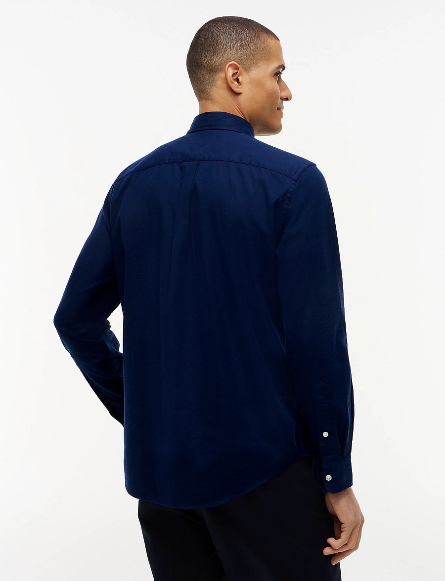 Tommy Hilfiger - FLEX FLANNEL SOLID RF SHIRT - vabaajasärgid - carbon navy - 2