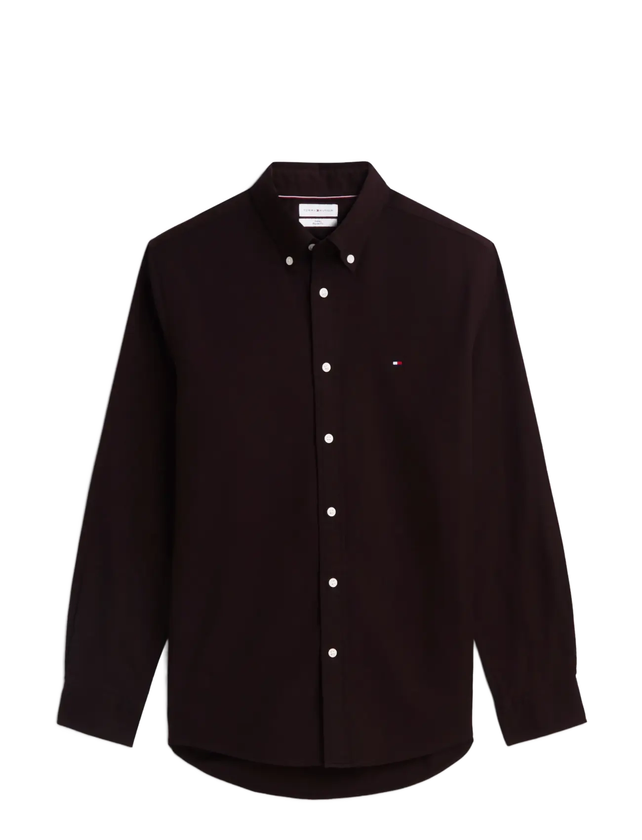 Tommy Hilfiger - FLEX FLANNEL SOLID RF SHIRT - casual skjortor - chocolate - 1