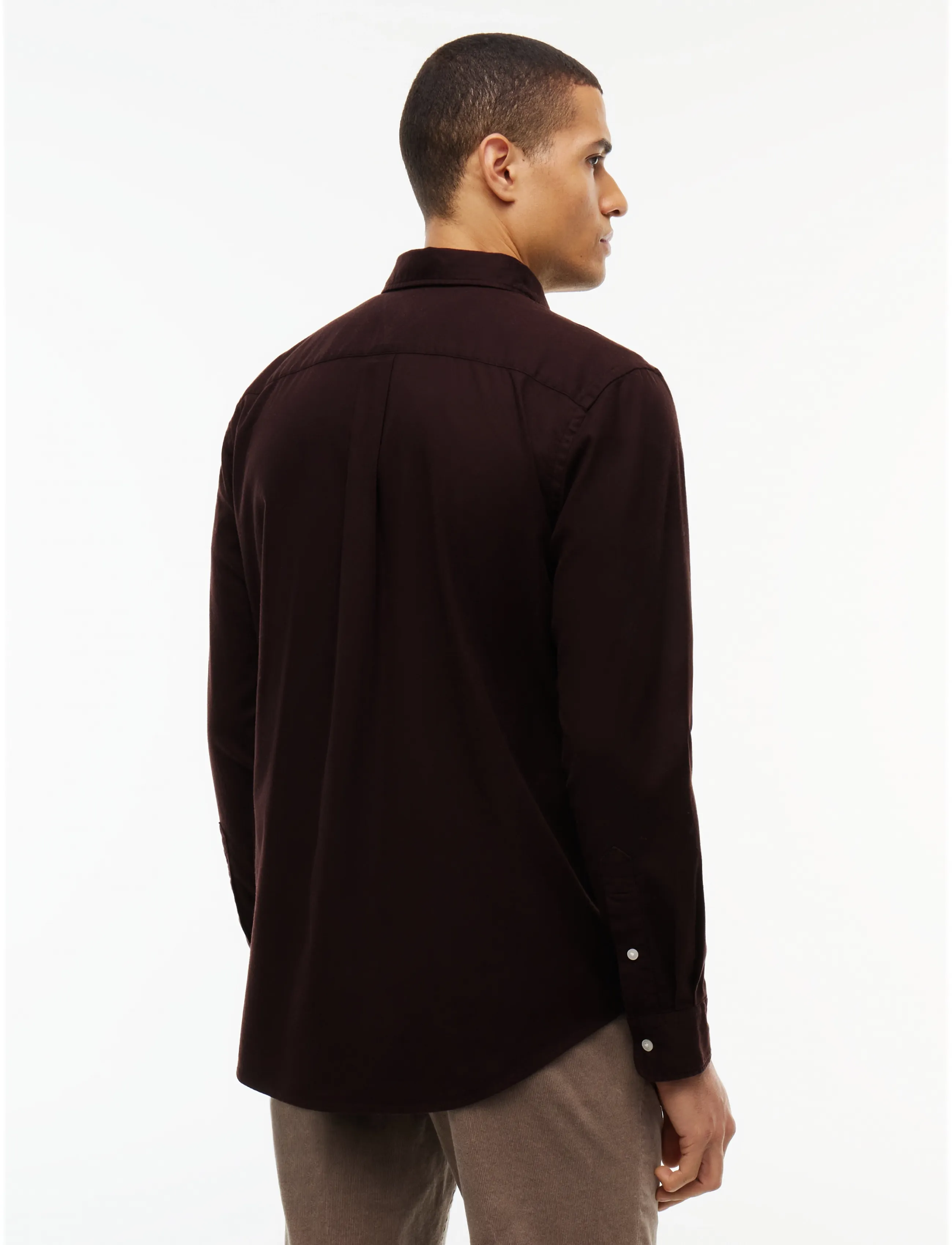 Tommy Hilfiger - FLEX FLANNEL SOLID RF SHIRT - casual skjortor - chocolate - 2