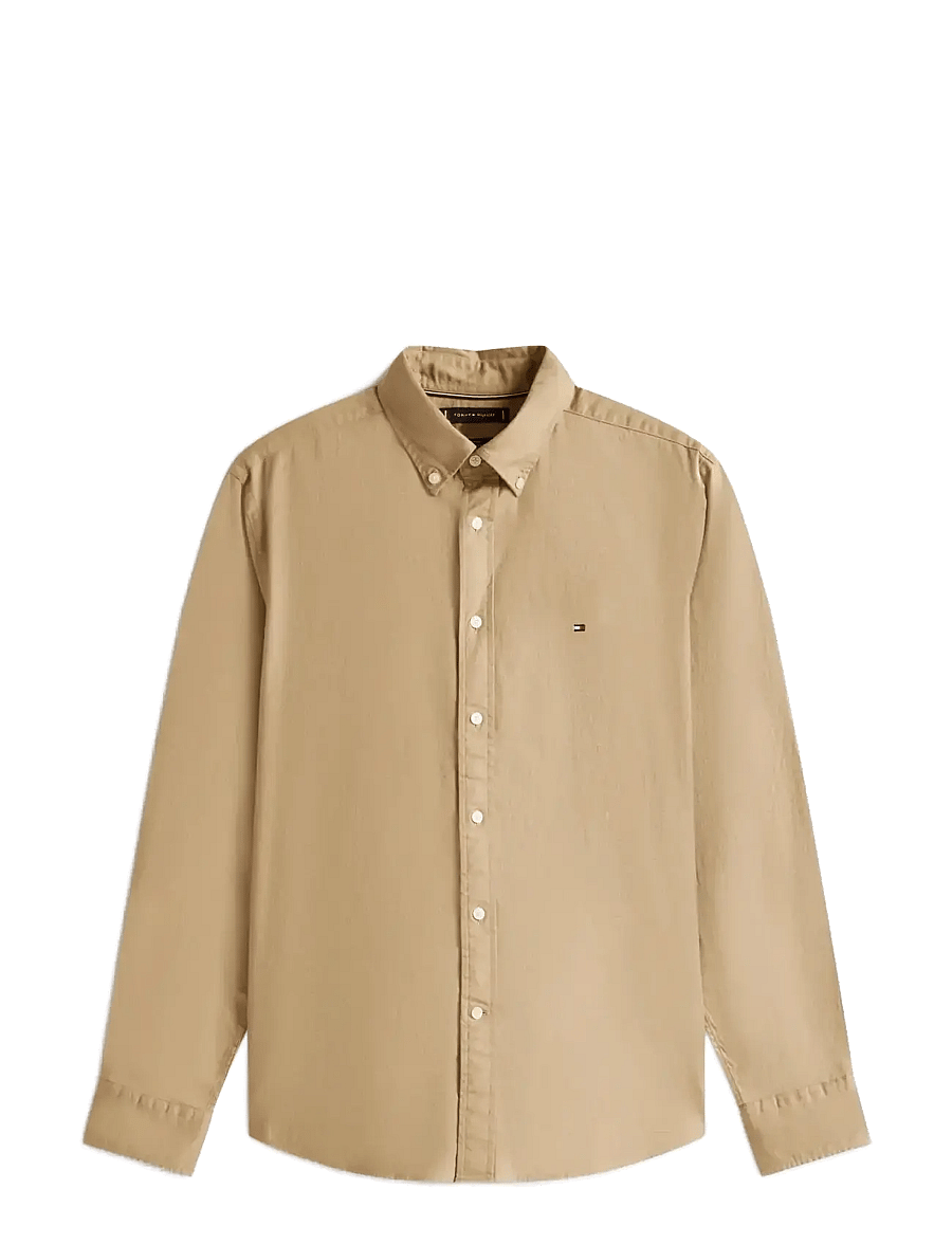 Tommy Hilfiger - FLEX FLANNEL SOLID RF SHIRT - flannel-skjorter - coastal taupe - 1