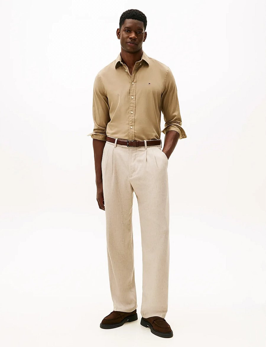 Tommy Hilfiger - FLEX FLANNEL SOLID RF SHIRT - flannel-skjorter - coastal taupe - 2