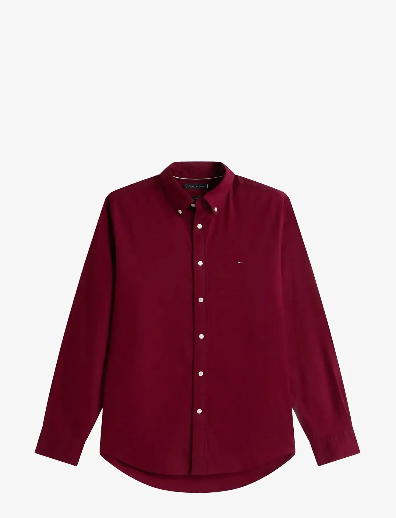 Tommy Hilfiger - FLEX FLANNEL SOLID RF SHIRT - casual skjorter - deep rouge - 1