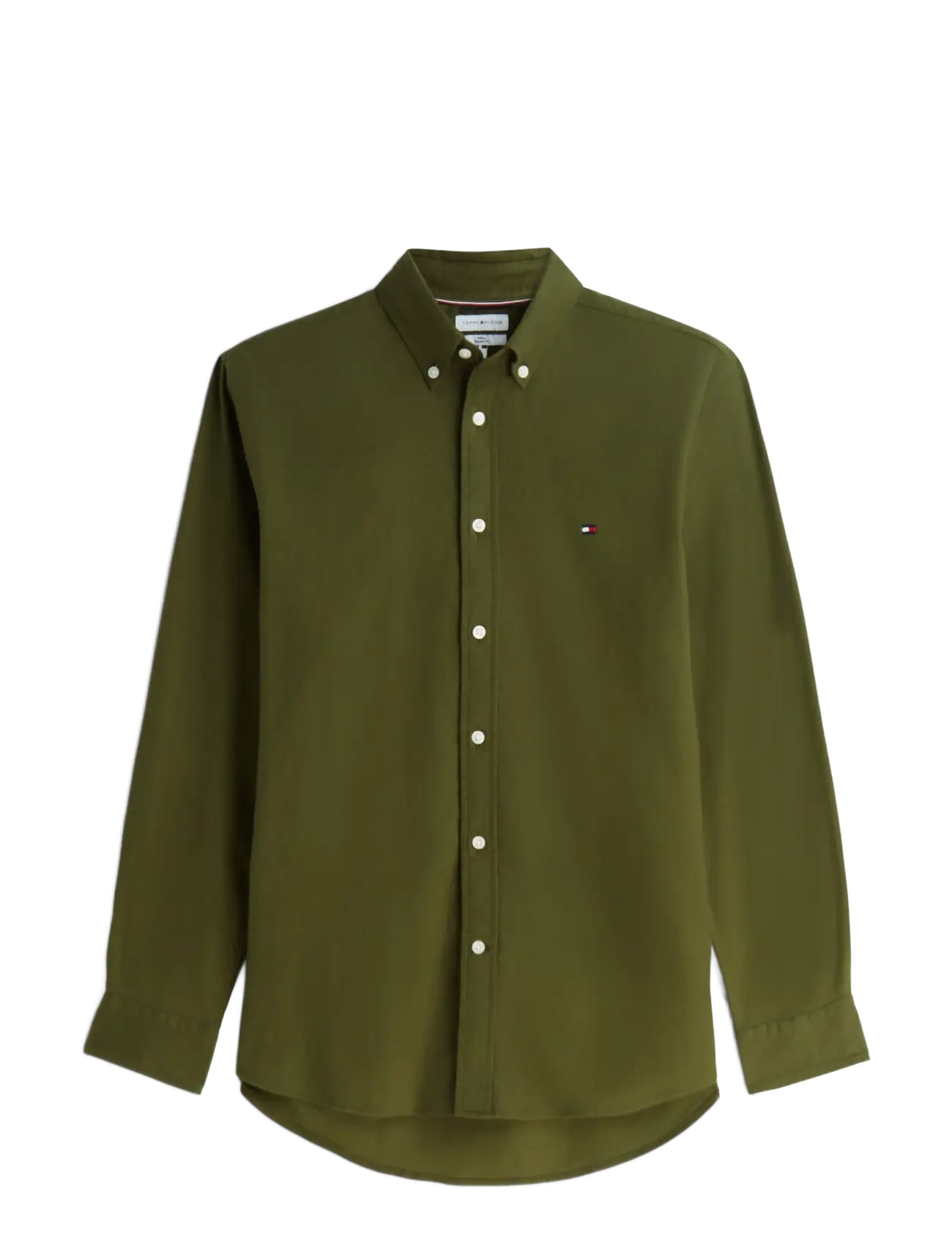 Tommy Hilfiger - FLEX FLANNEL SOLID RF SHIRT - vabaajasärgid - huntsman green - 1