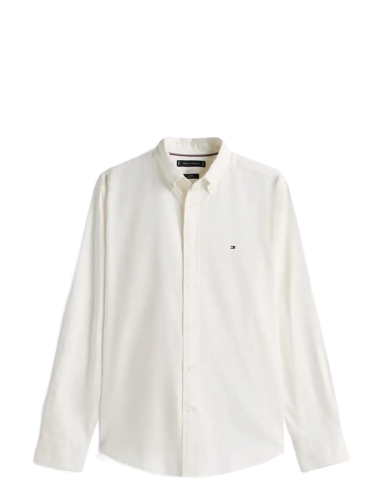 Tommy Hilfiger FLEX FLANNEL SOLID RF SHIRT - Kläder - IVORY SILK / white