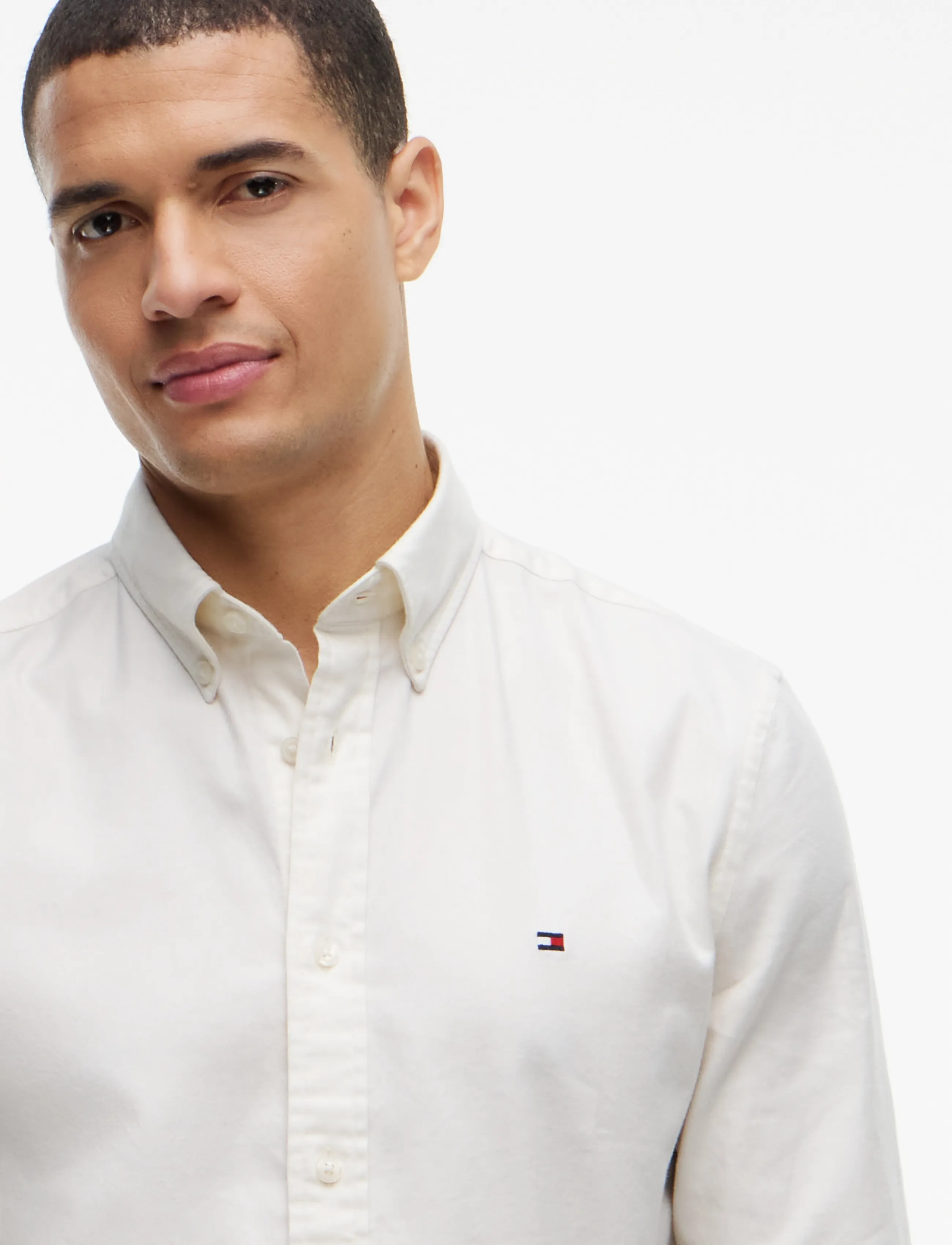 Tommy Hilfiger - FLEX FLANNEL SOLID RF SHIRT - freizeithemden - ivory silk - 3