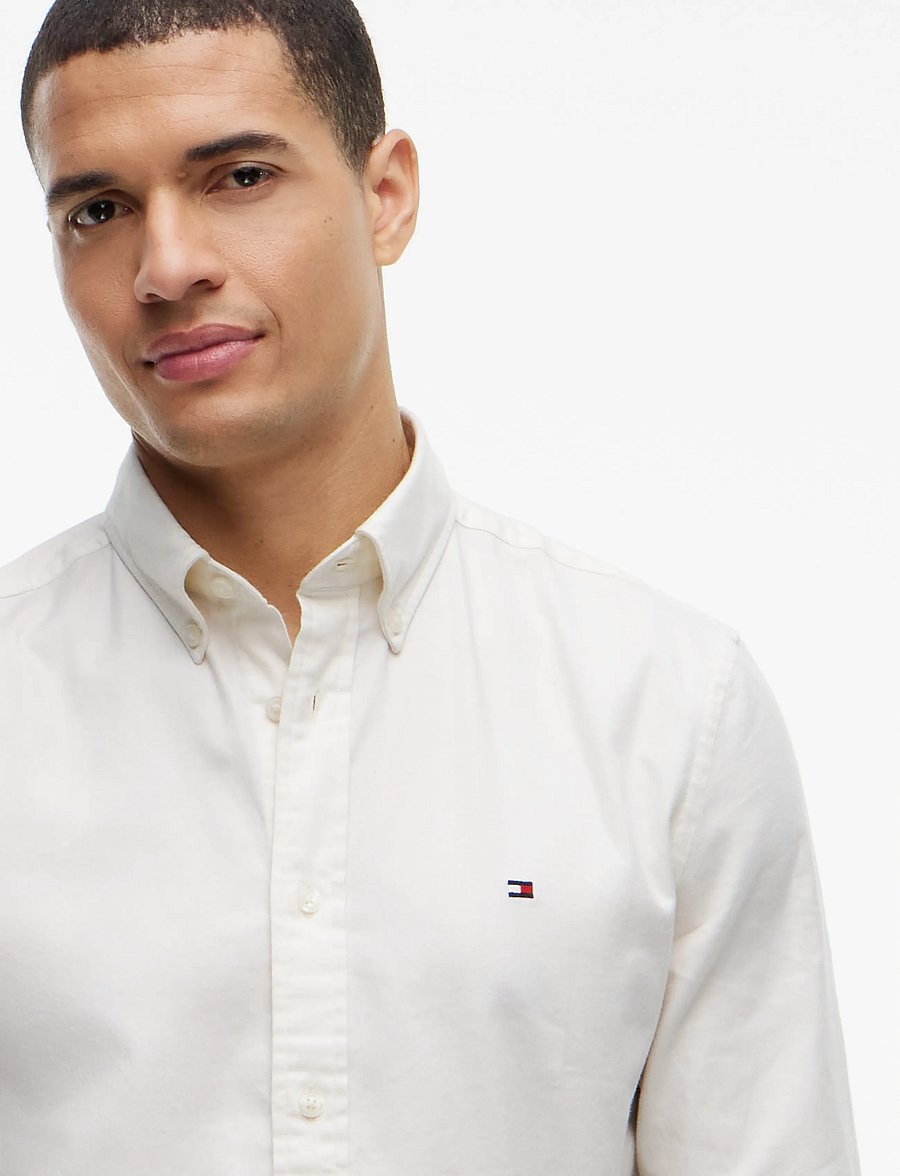 Tommy Hilfiger - FLEX FLANNEL SOLID RF SHIRT - freizeithemden - ivory silk - 3