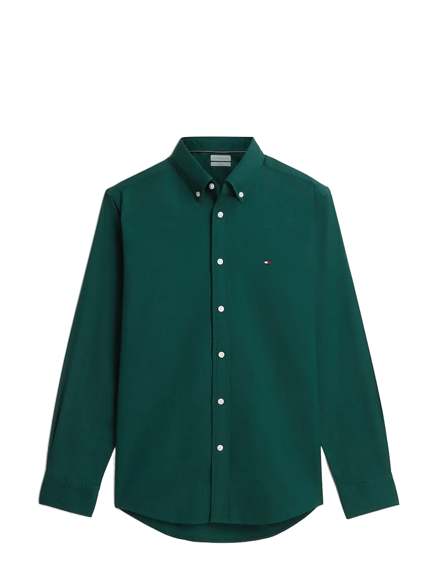 Tommy Hilfiger - FLEX FLANNEL SOLID RF SHIRT - freizeithemden - ornamental green - 1