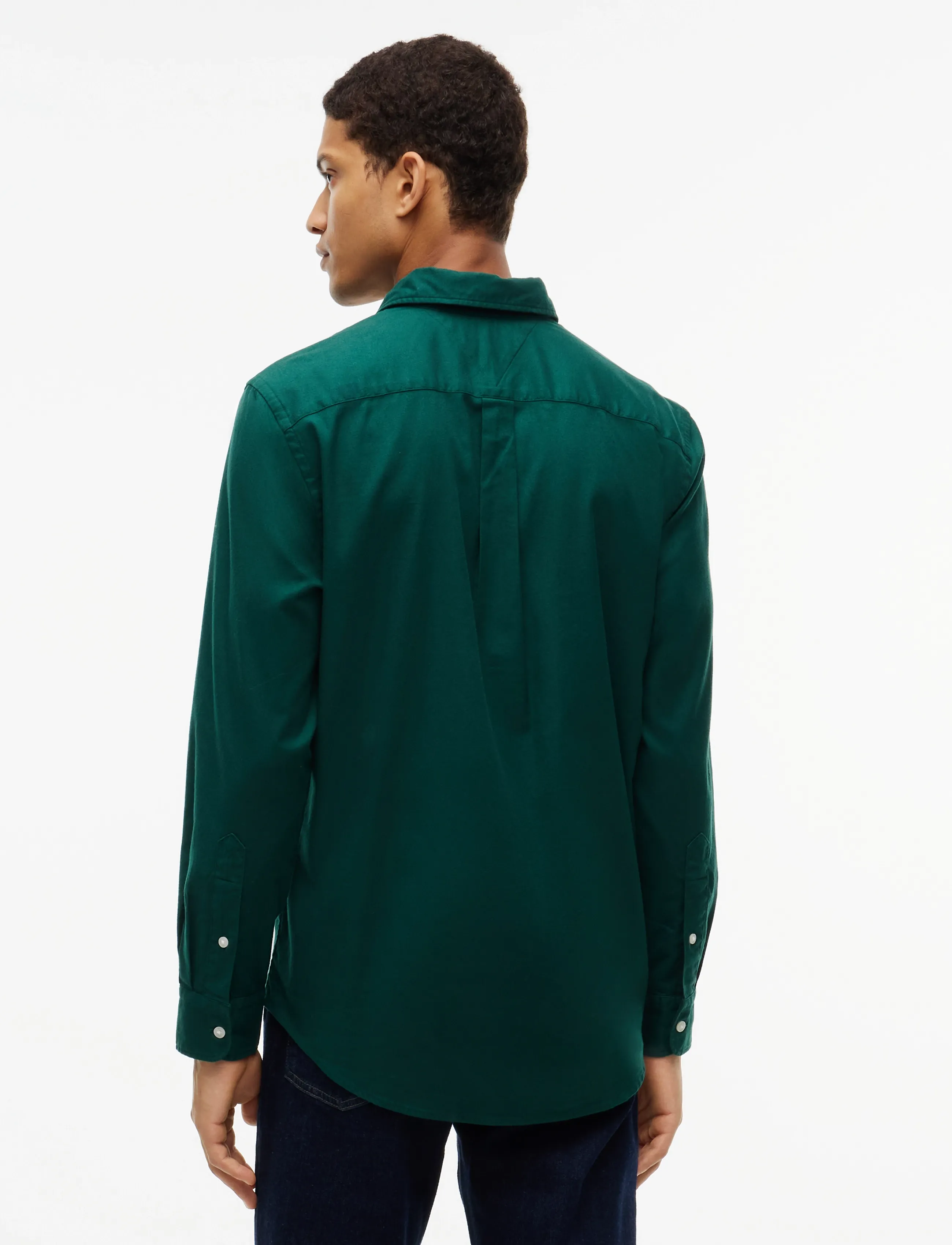 Tommy Hilfiger - FLEX FLANNEL SOLID RF SHIRT - freizeithemden - ornamental green - 2