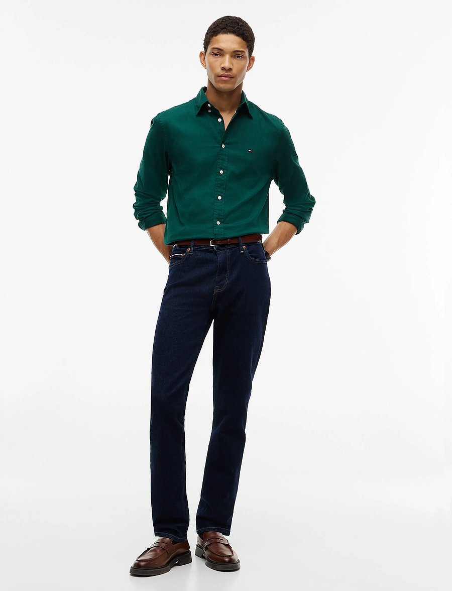 Tommy Hilfiger - FLEX FLANNEL SOLID RF SHIRT - freizeithemden - ornamental green - 4