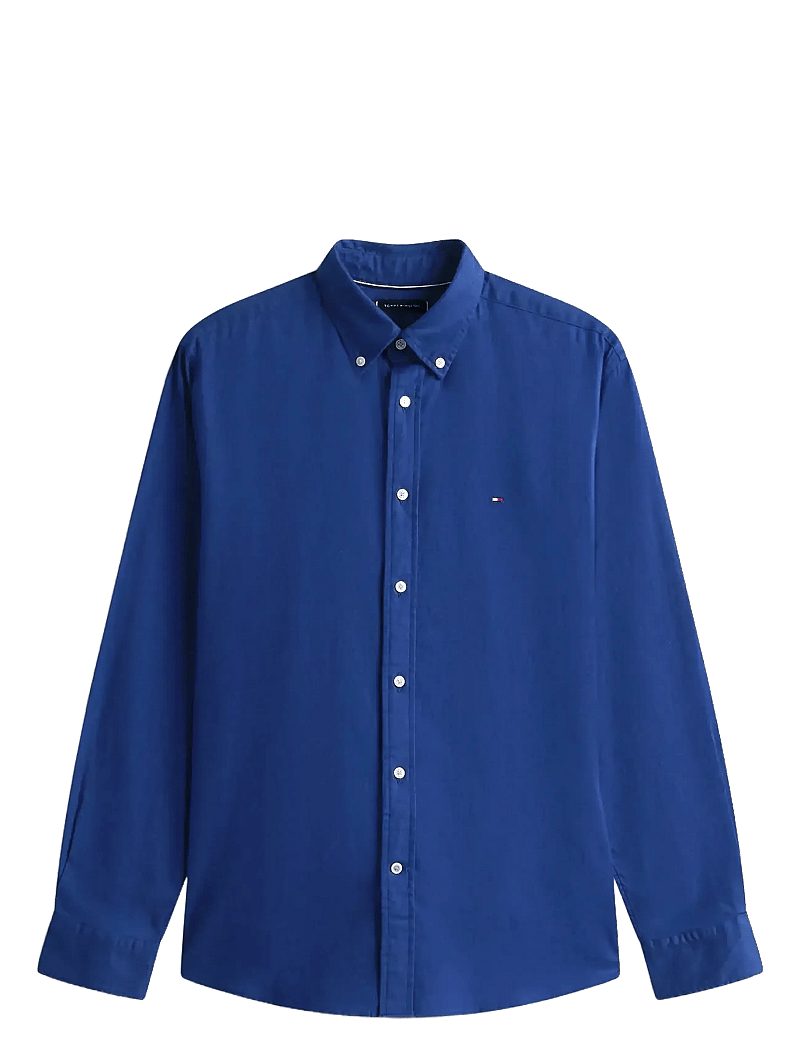 Tommy Hilfiger - FLEX FLANNEL SOLID RF SHIRT - basic skjortor - preppy navy - 1