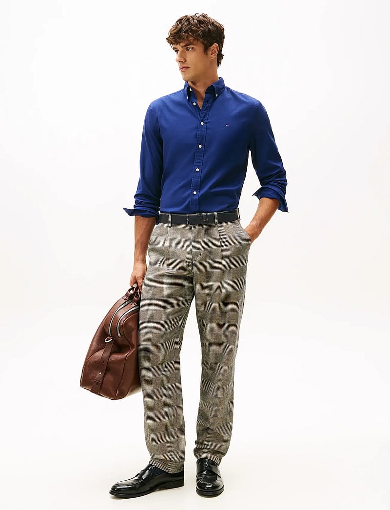 Tommy Hilfiger - FLEX FLANNEL SOLID RF SHIRT - basic skjortor - preppy navy - 2