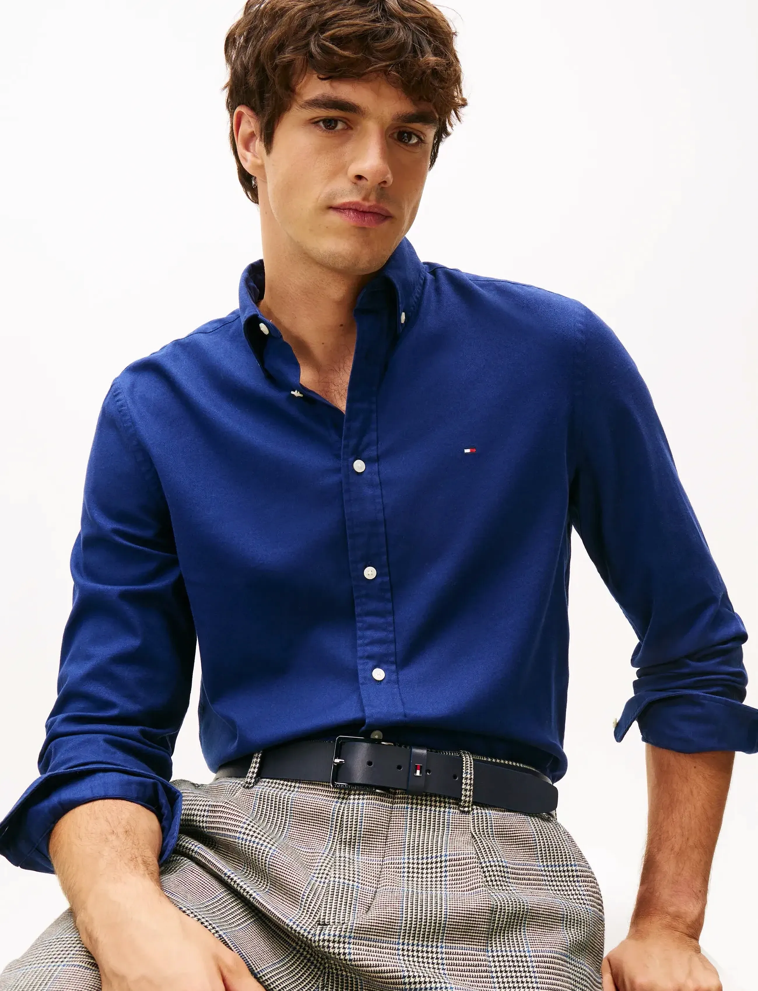 Tommy Hilfiger - FLEX FLANNEL SOLID RF SHIRT - casual skjorter - preppy navy - 4