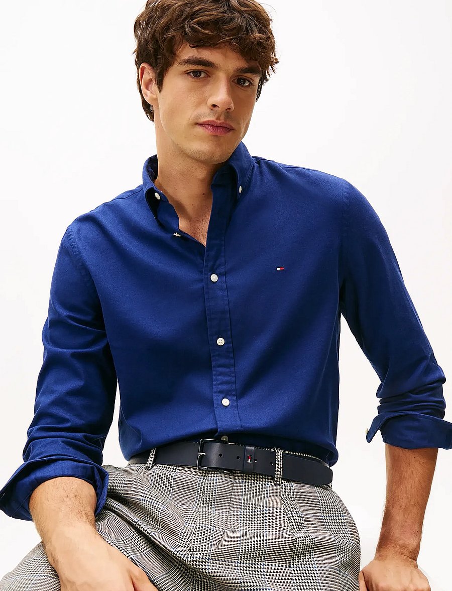 Tommy Hilfiger - FLEX FLANNEL SOLID RF SHIRT - flanell-hemden - preppy navy - 4