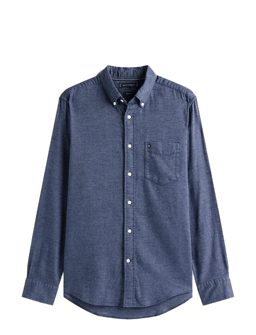 Tommy Hilfiger - FLANNEL DOBBY RF SHIRT - casual hemden - brisk blue heather - 1