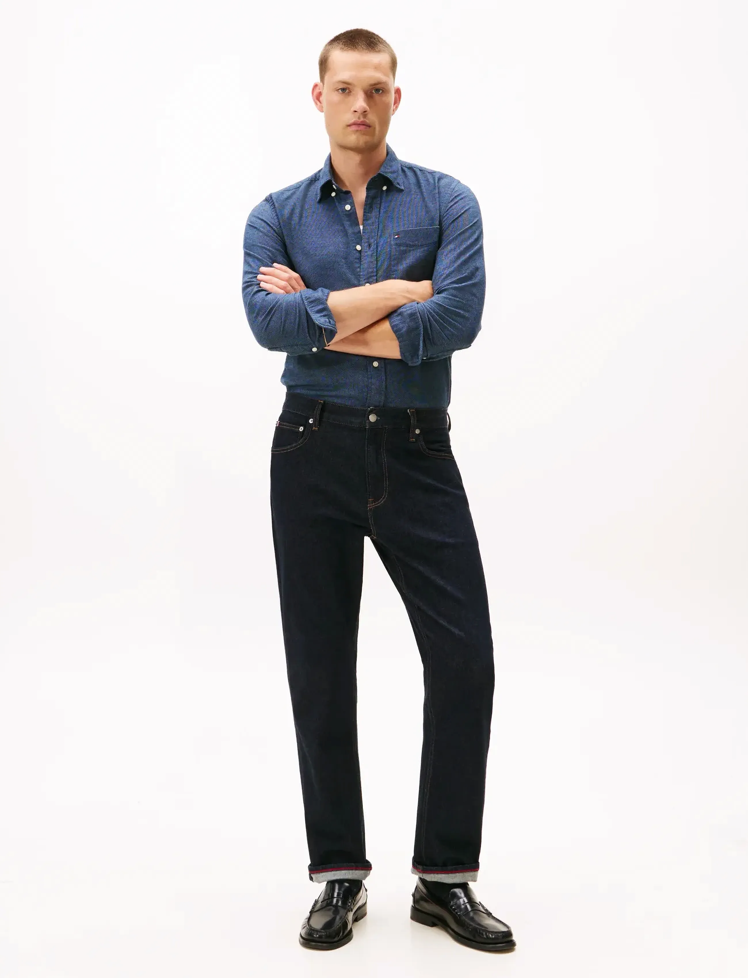 Tommy Hilfiger - FLANNEL DOBBY RF SHIRT - flanell-hemden - brisk blue heather - 2