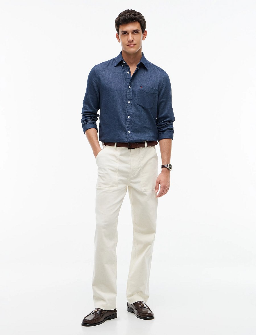Tommy Hilfiger - FLANNEL DOBBY RF SHIRT - casual hemden - brisk blue heather - 4