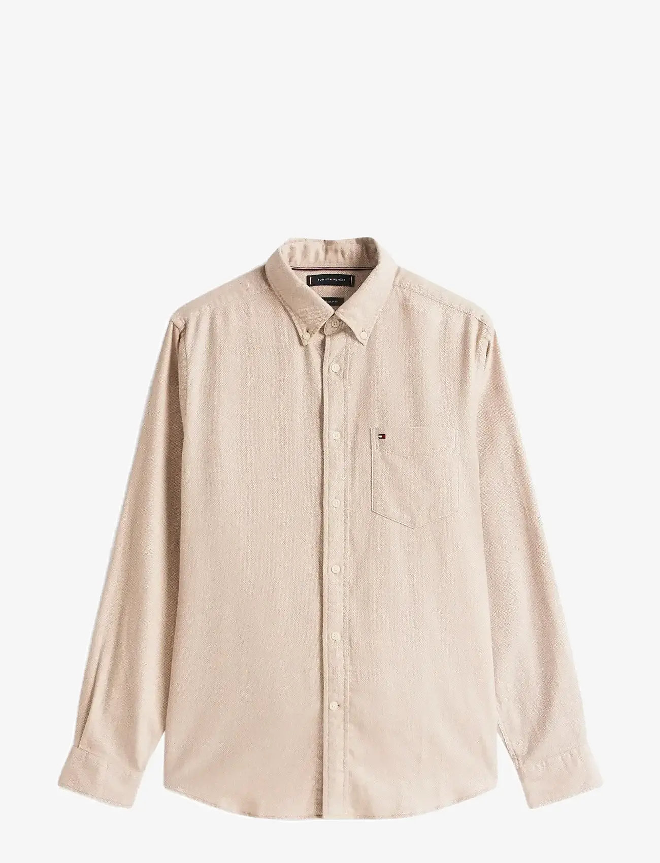 Tommy Hilfiger - FLANNEL DOBBY RF SHIRT - basic skjortor - coastal taupe - 1