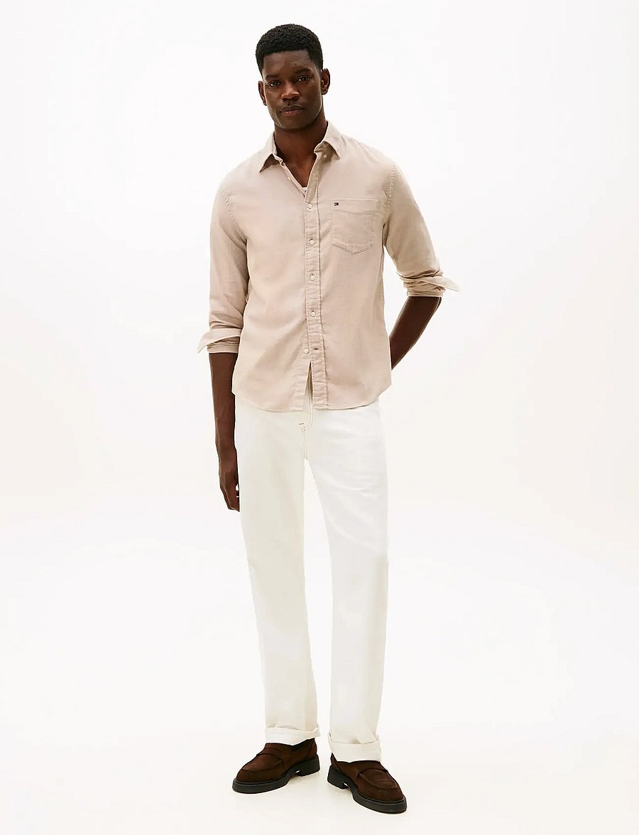 Tommy Hilfiger - FLANNEL DOBBY RF SHIRT - flanellsärgid - coastal taupe - 2