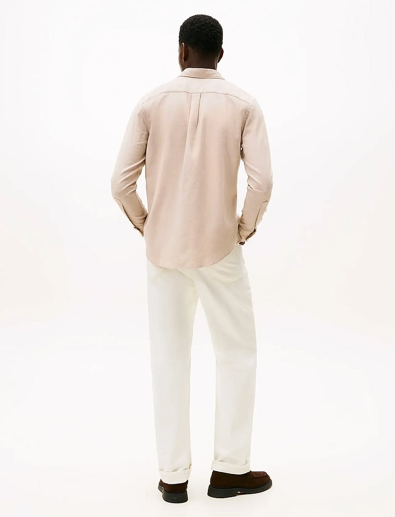 Tommy Hilfiger - FLANNEL DOBBY RF SHIRT - flanellskjortor - coastal taupe - 3