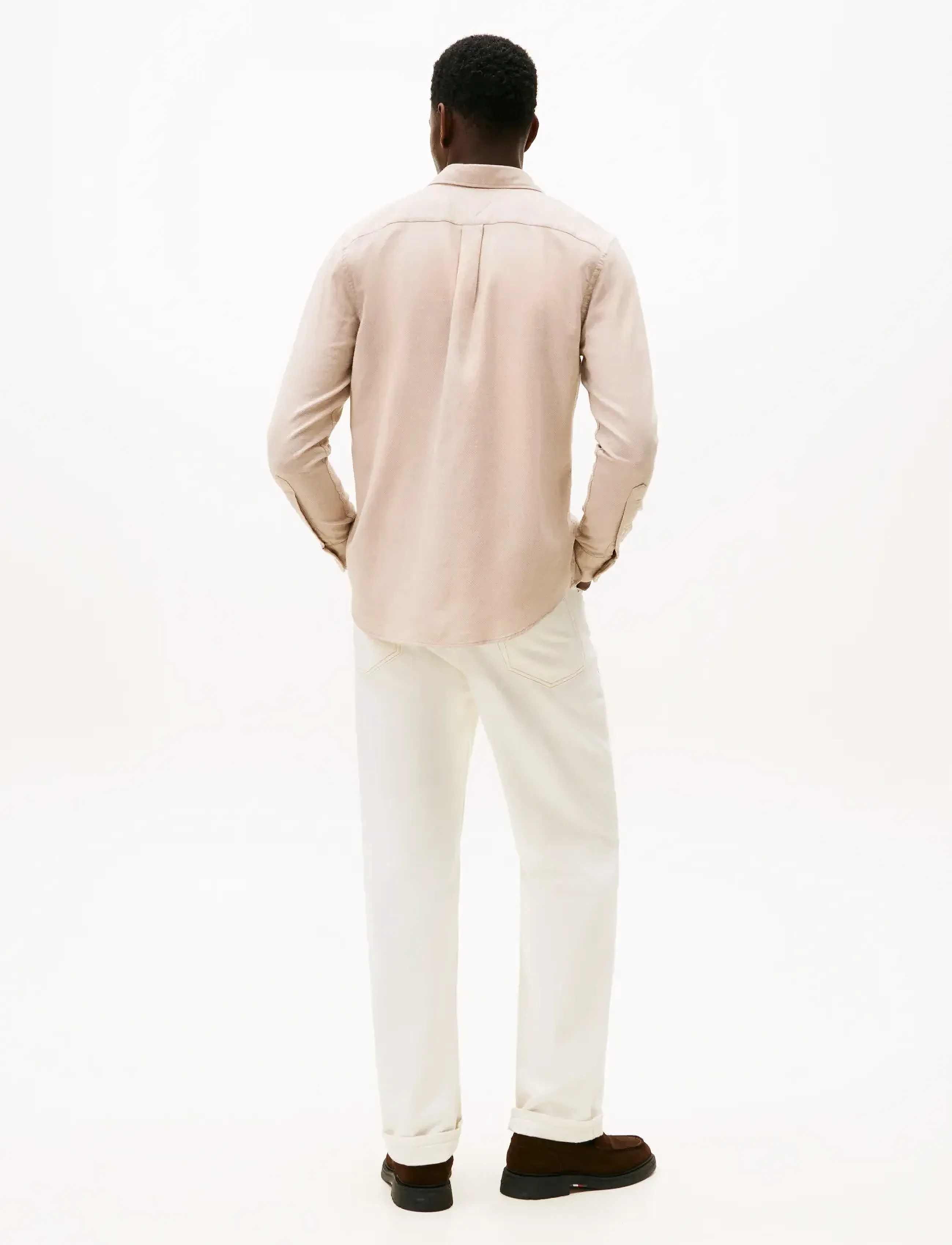 Tommy Hilfiger - FLANNEL DOBBY RF SHIRT - flanell-hemden - coastal taupe - 3