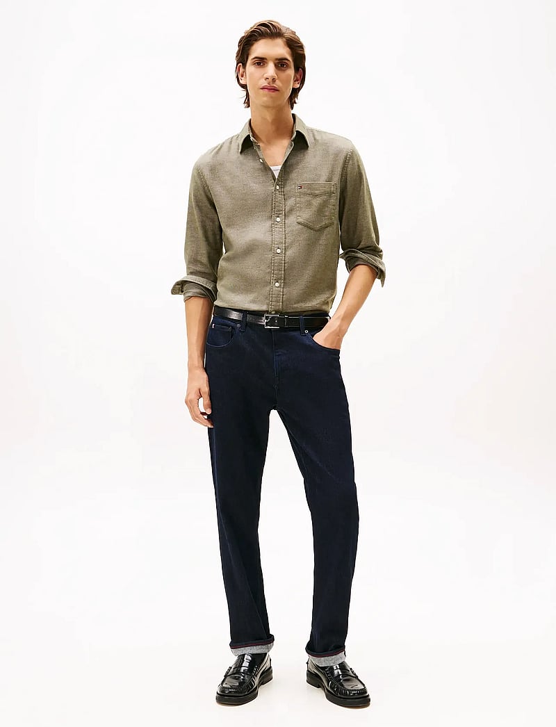 Tommy Hilfiger - FLANNEL DOBBY RF SHIRT - tavalised t-särgid - huntsman green - 2