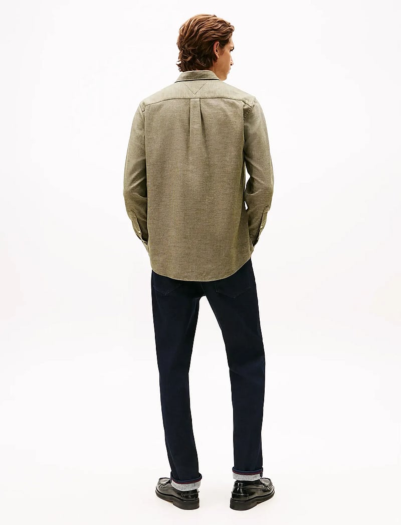 Tommy Hilfiger - FLANNEL DOBBY RF SHIRT - tavalised t-särgid - huntsman green - 3