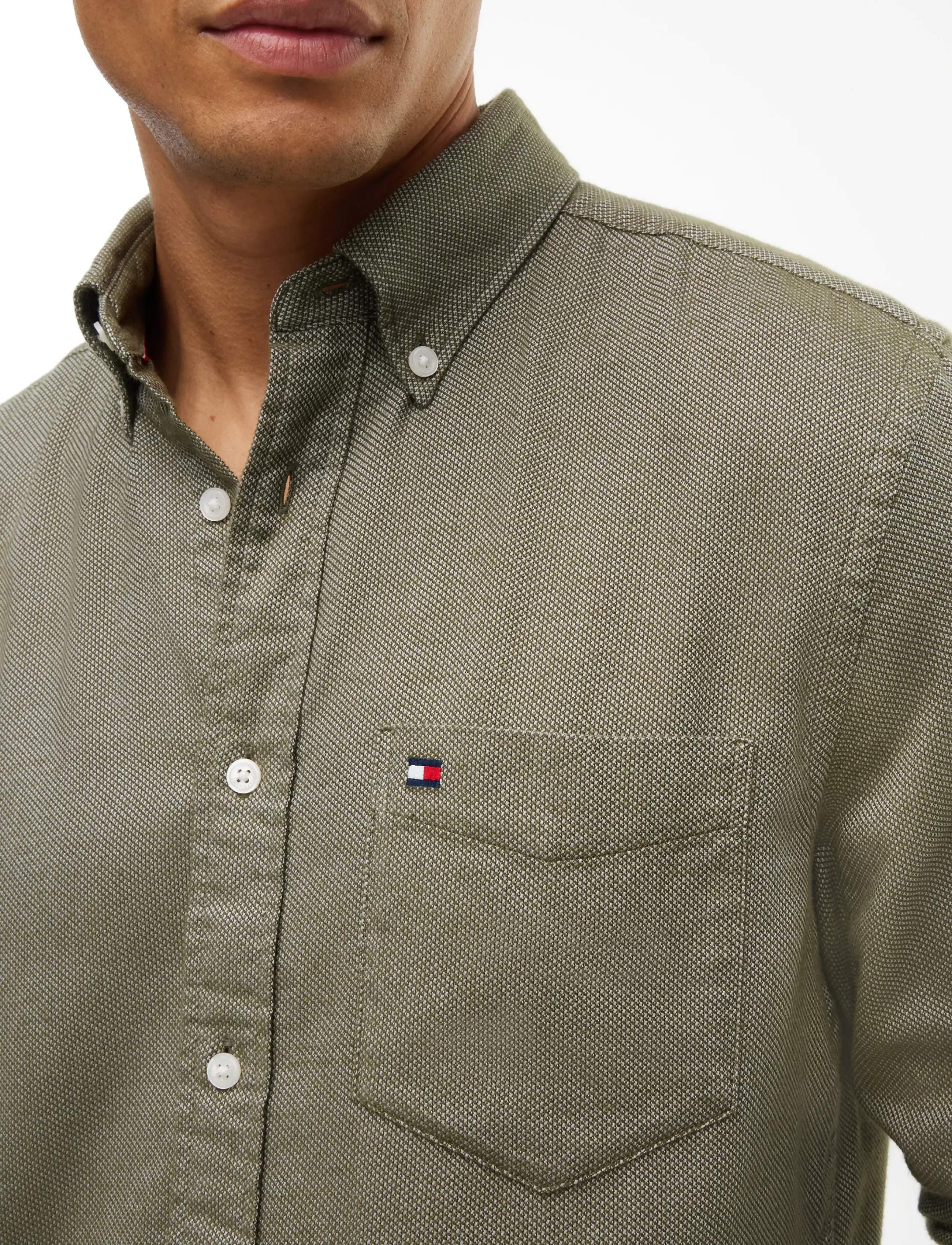 Tommy Hilfiger - FLANNEL DOBBY RF SHIRT - flanellsärgid - huntsman green - 3