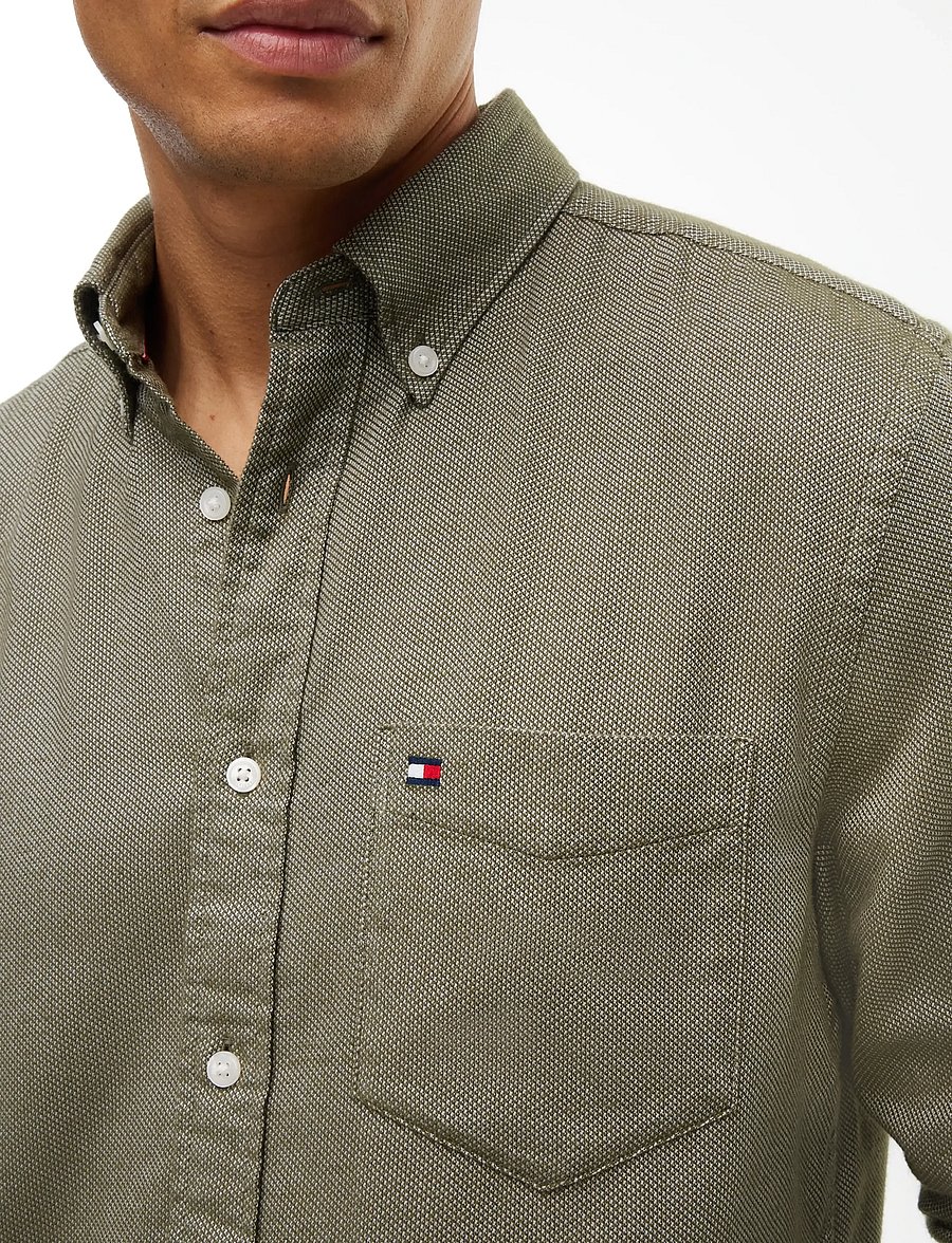 Tommy Hilfiger - FLANNEL DOBBY RF SHIRT - flanellsärgid - huntsman green - 3