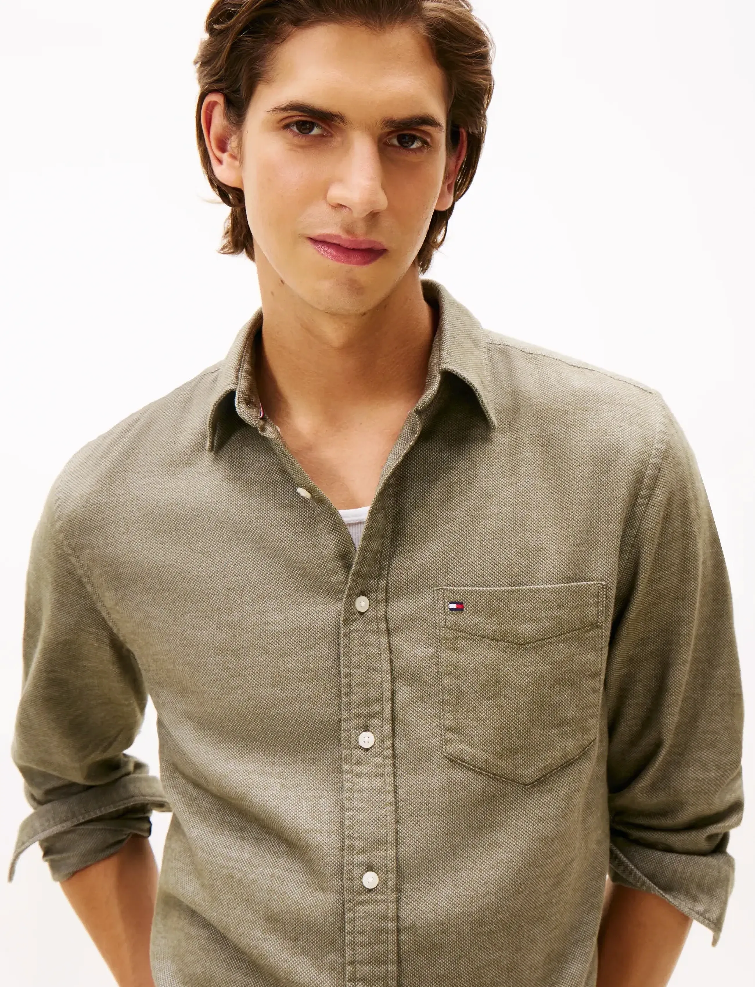 Tommy Hilfiger - FLANNEL DOBBY RF SHIRT - flanellsärgid - huntsman green - 4