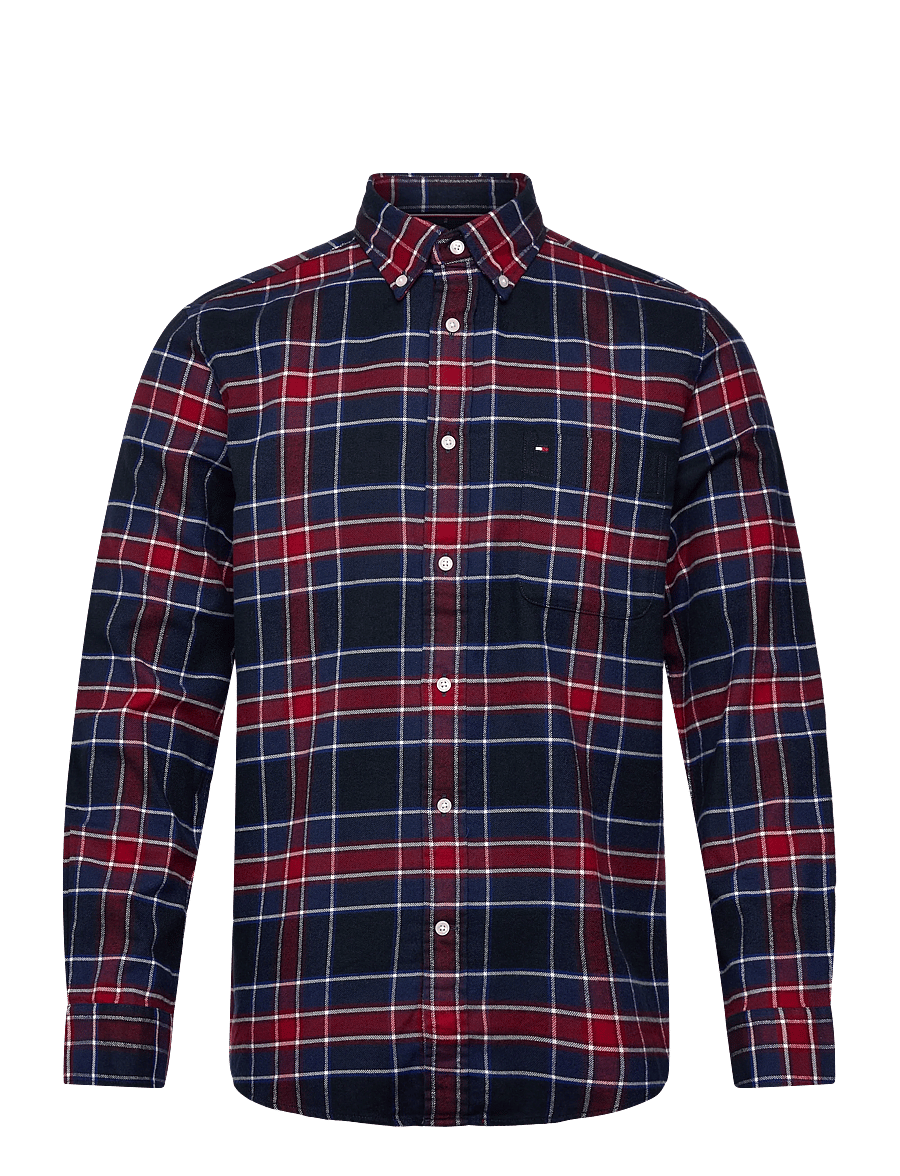 Tommy Hilfiger - HERO FLANNEL TARTN CHCK RF SHIRT - karierte hemden - preppy navy check - 1