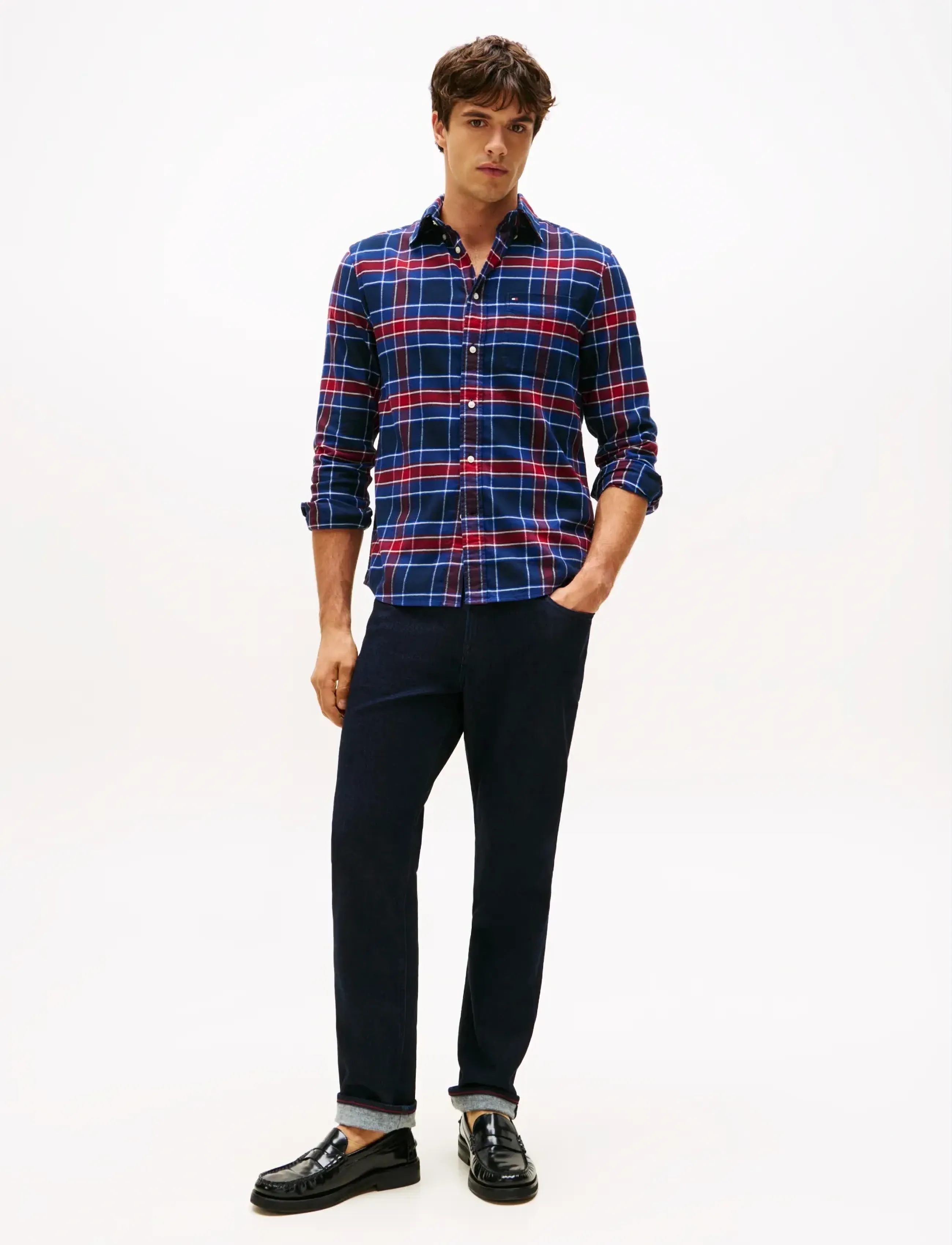 Tommy Hilfiger - HERO FLANNEL TARTN CHCK RF SHIRT - checkered shirts - preppy navy   check - 3
