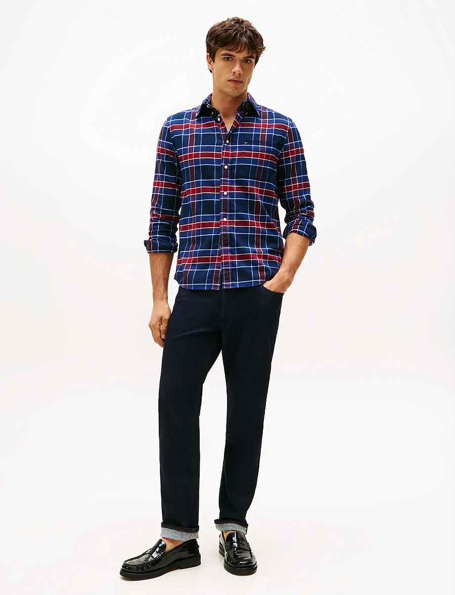 Tommy Hilfiger - HERO FLANNEL TARTN CHCK RF SHIRT - karierte hemden - preppy navy check - 3