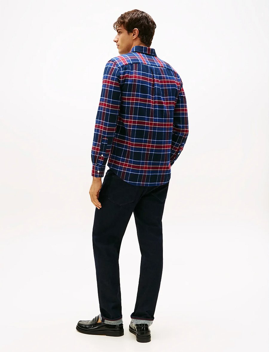 Tommy Hilfiger - HERO FLANNEL TARTN CHCK RF SHIRT - karierte hemden - preppy navy check - 4