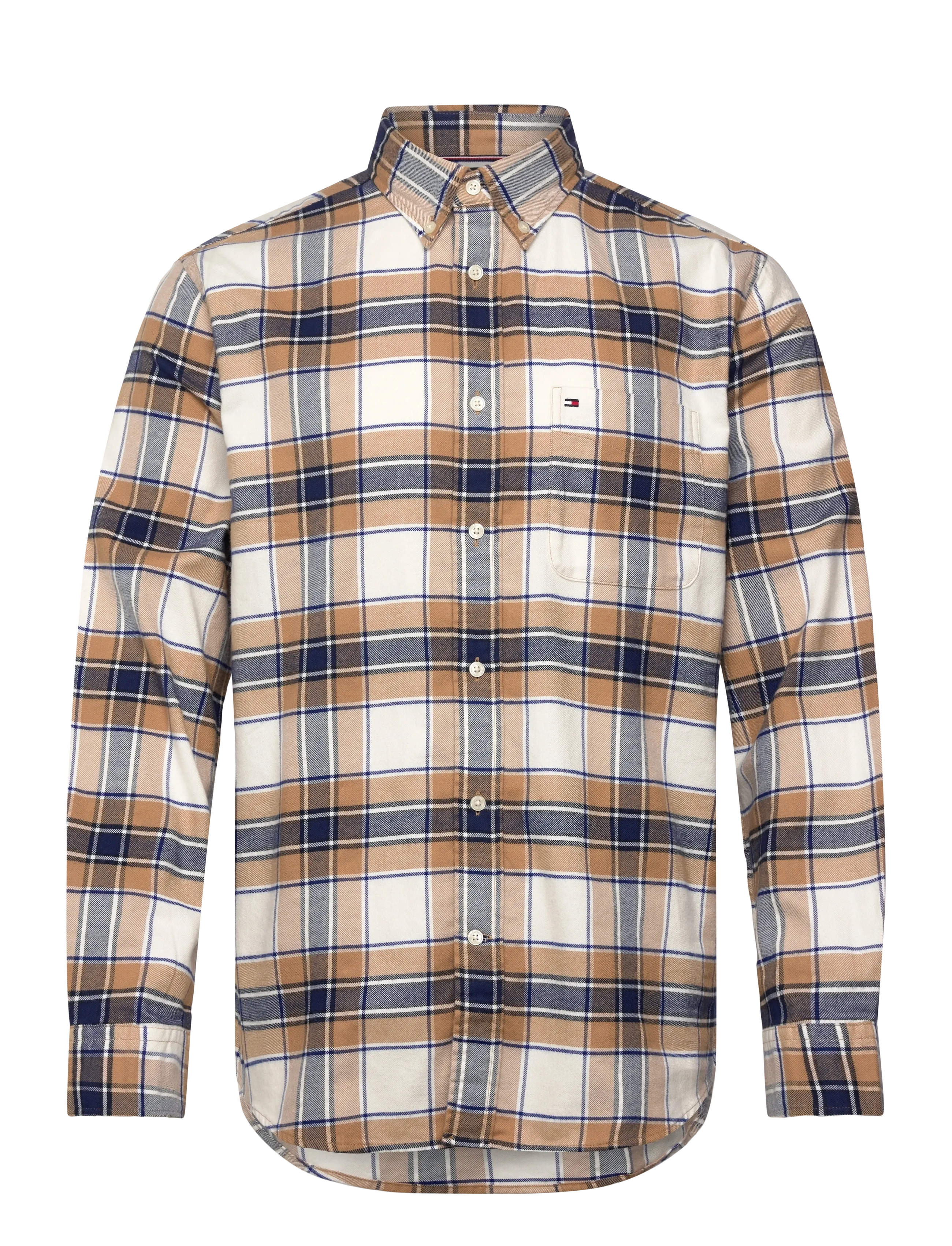 Tommy Hilfiger HERO FLANNEL TARTN CHCK RF SHIRT - Skjorter - SAFARI CANVAS   CHECK / multi
