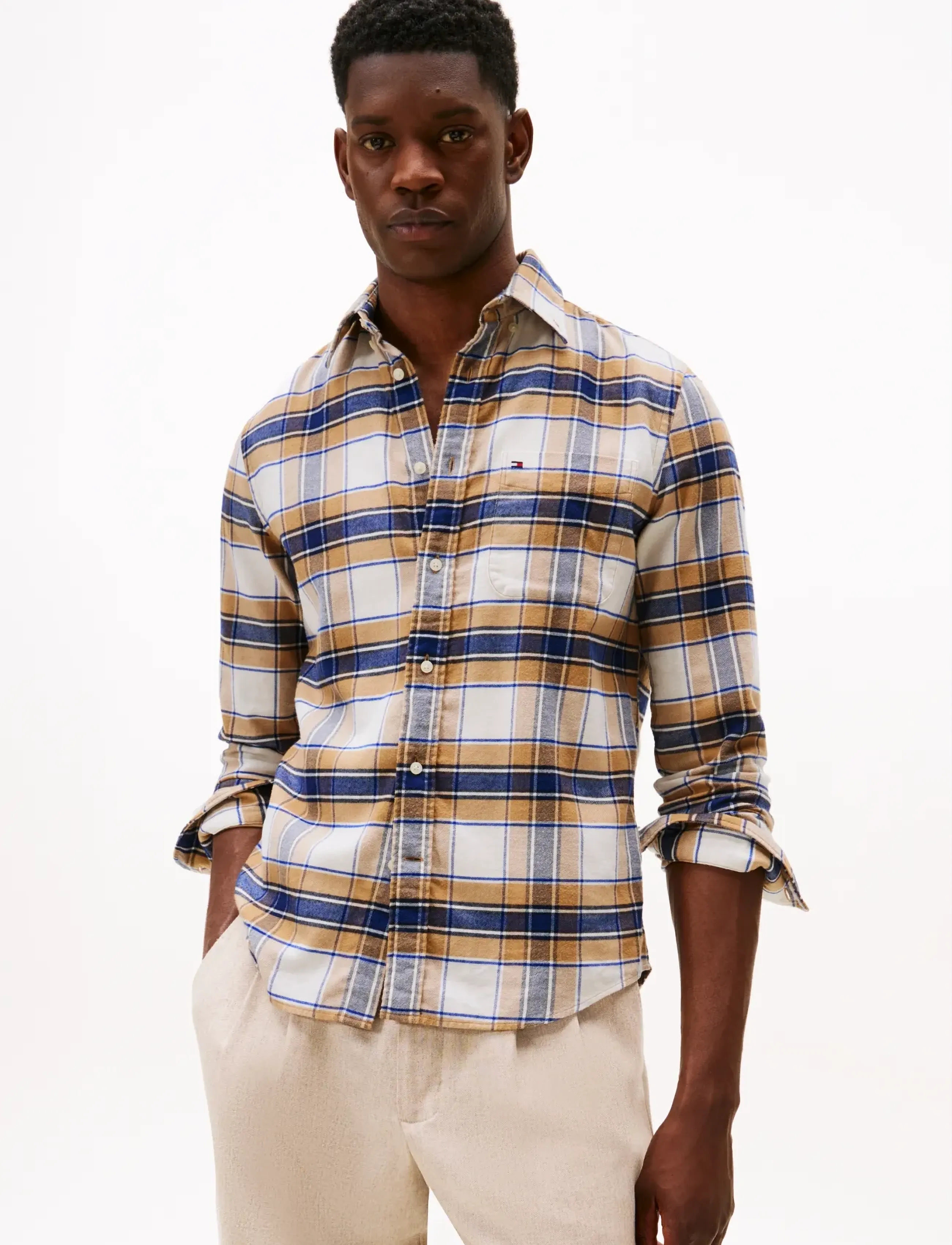 Tommy Hilfiger Hero Flannel Tartn Chck Rf Shirt, Mænd, Ternede Flanell Skjorte, Multi/mønstret, Str: XXL