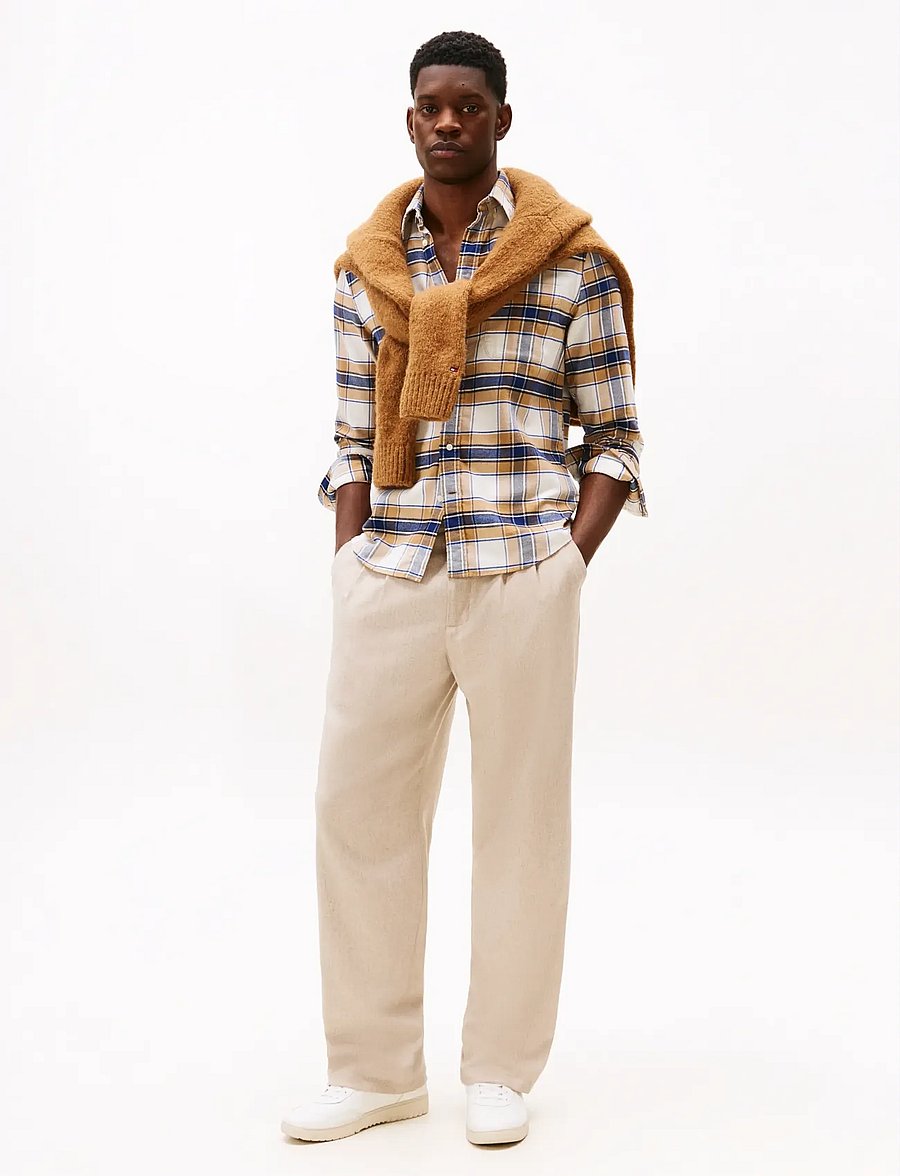 Tommy Hilfiger - HERO FLANNEL TARTN CHCK RF SHIRT - ternede skjorter - safari canvas check - 3