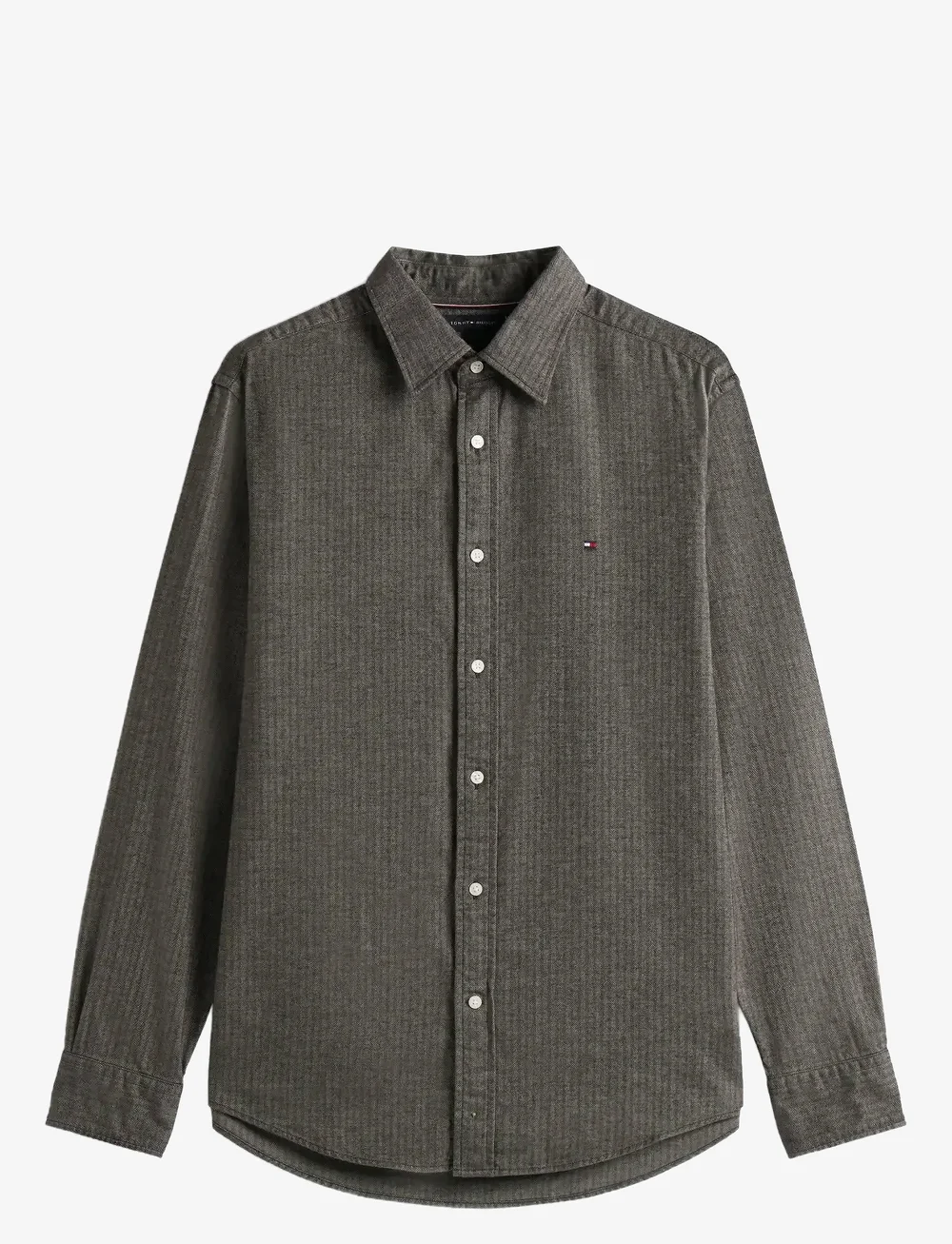 Tommy Hilfiger - FLANNEL HERRINGBONE SHIRT - flanellsärgid - hydrogen grey - 1