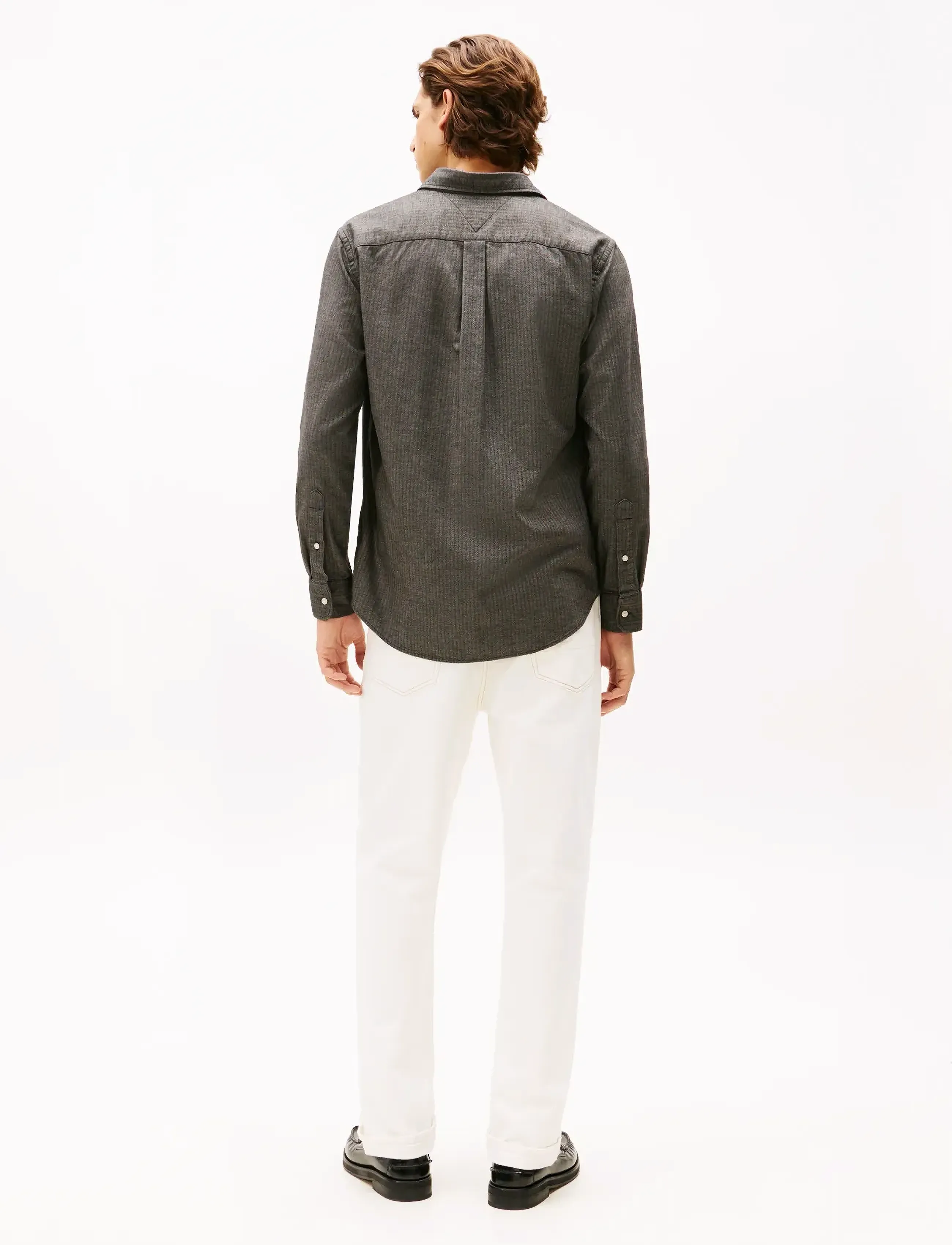 Tommy Hilfiger - FLANNEL HERRINGBONE SHIRT - hydrogen grey - 3