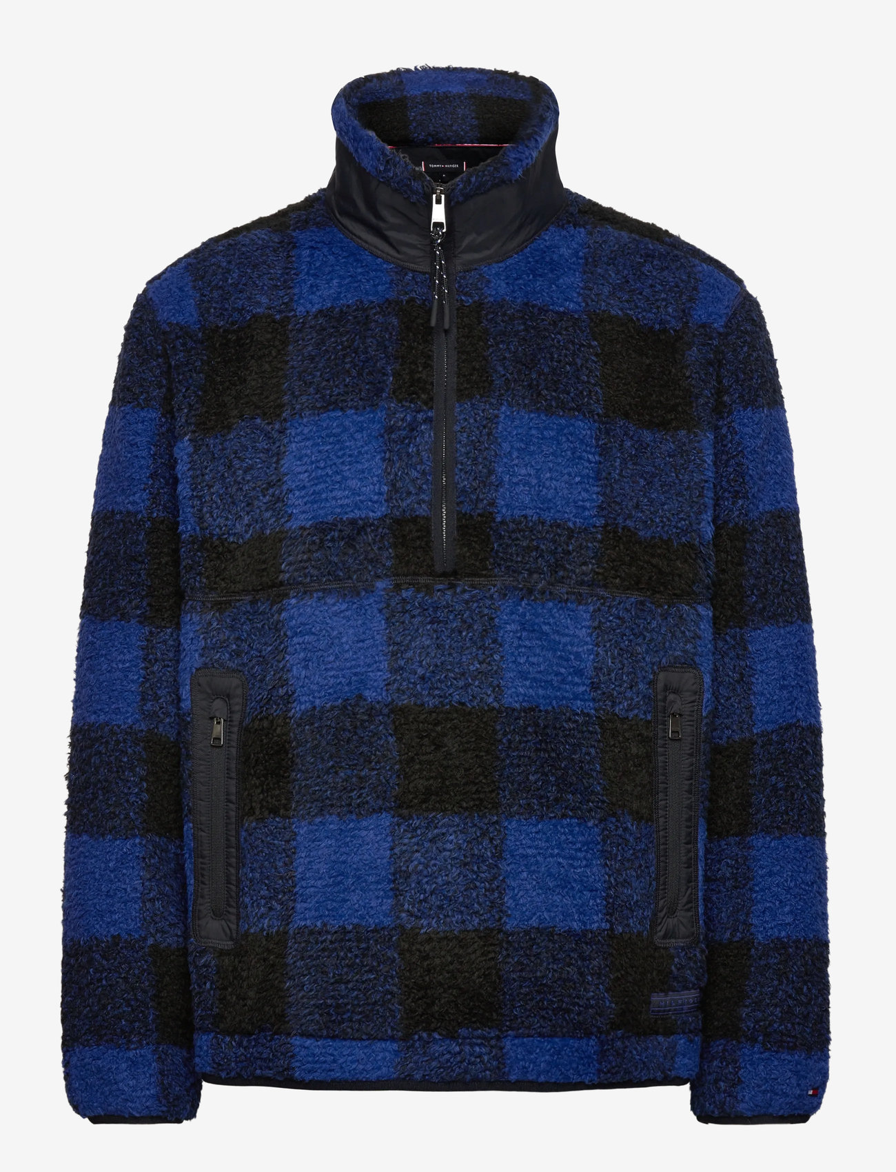 Tommy Hilfiger - TEDDY FLEECE CHECK PULL OVER - fleece-pullover - wedge blue / black - 1