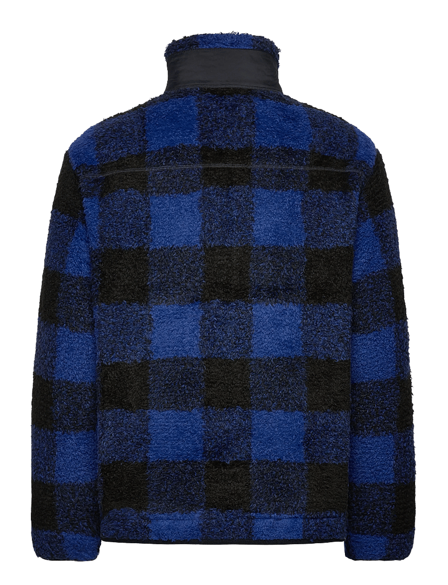 Tommy Hilfiger - TEDDY FLEECE CHECK PULL OVER - teddy peysur - wedge blue / black - 2