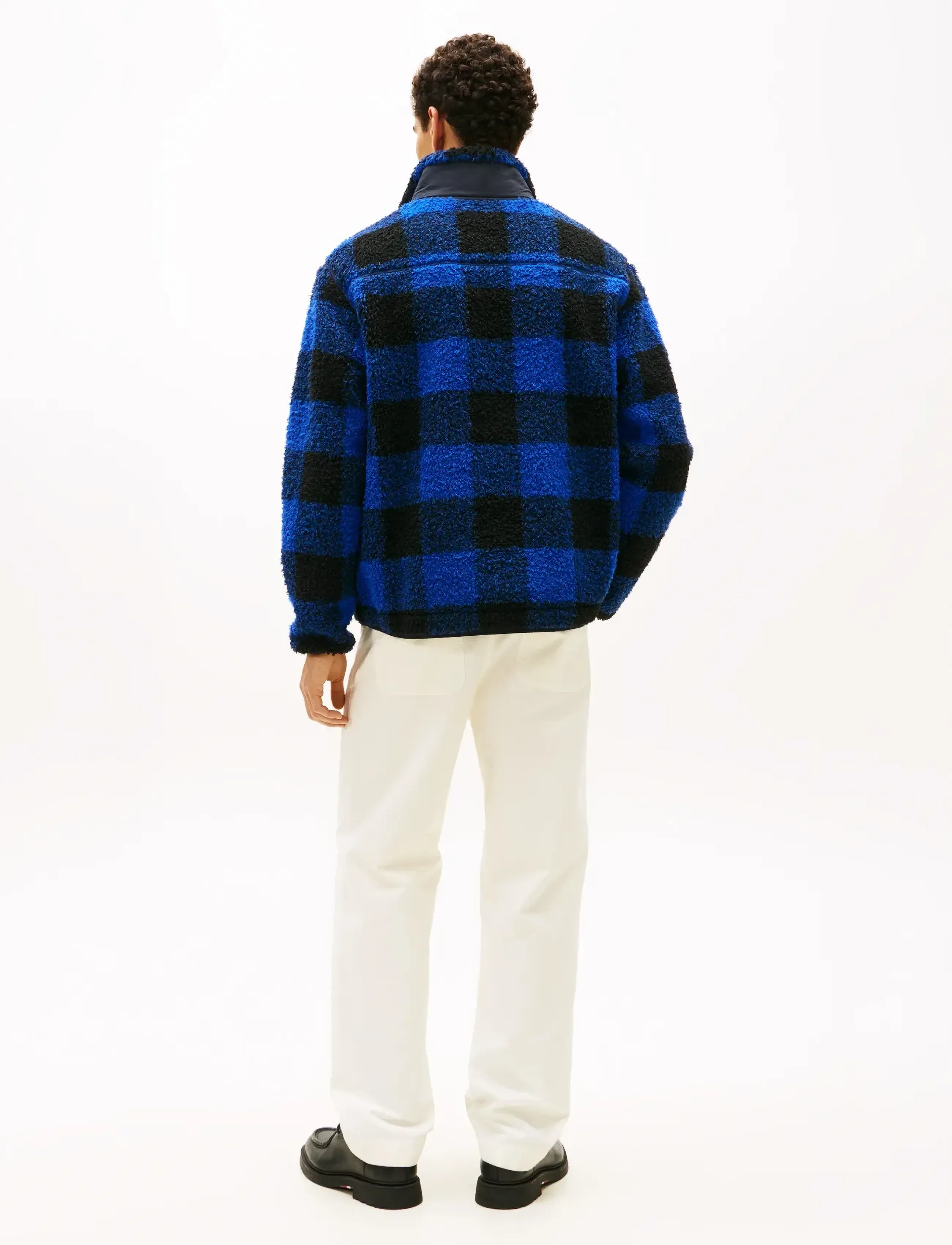 Tommy Hilfiger - TEDDY FLEECE CHECK PULL OVER - sweatshirts - wedge blue / black - 4