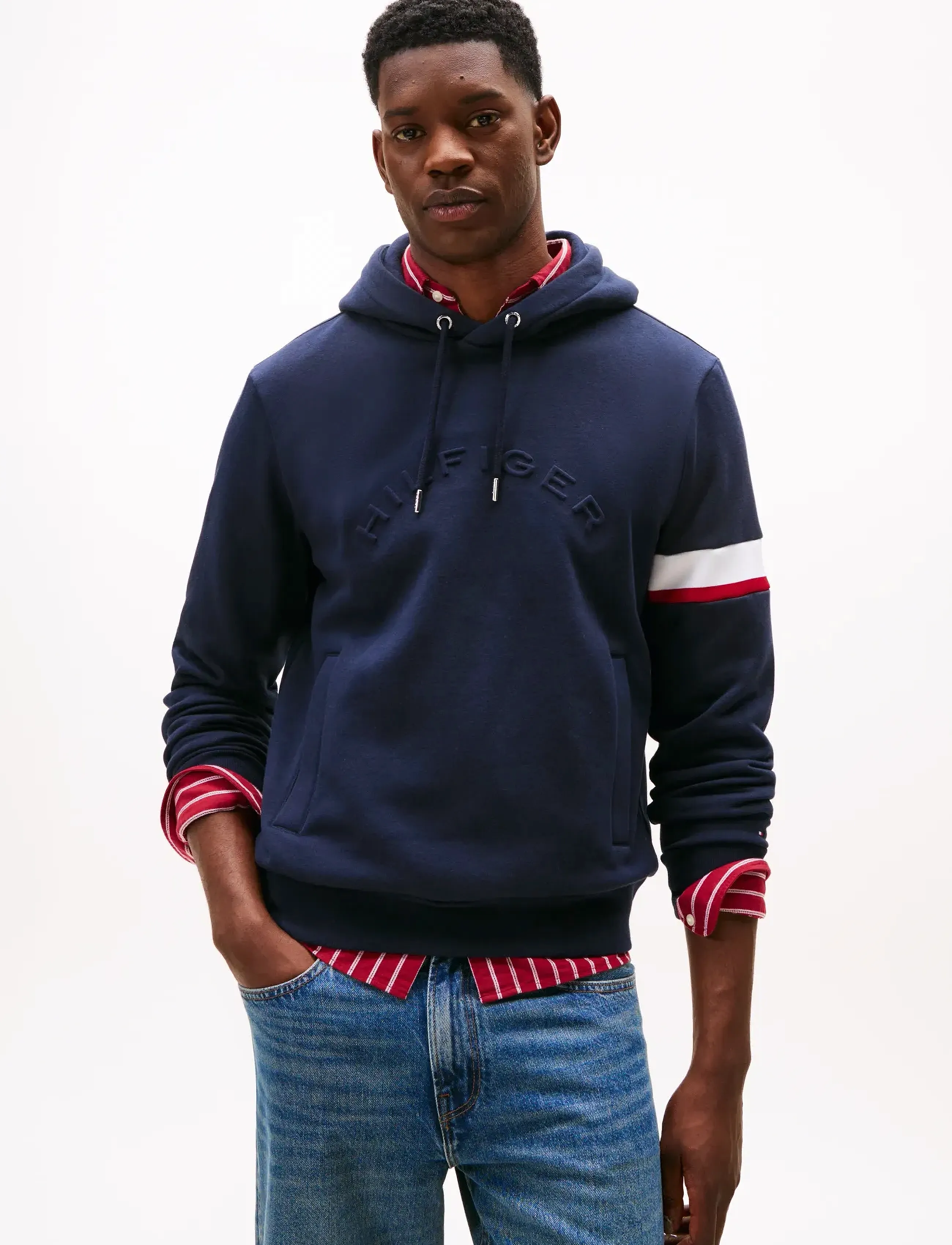 Tommy Hilfiger Rwb Insert Hoodie, Mænd, Hættetrøje, Sort, Str: XS