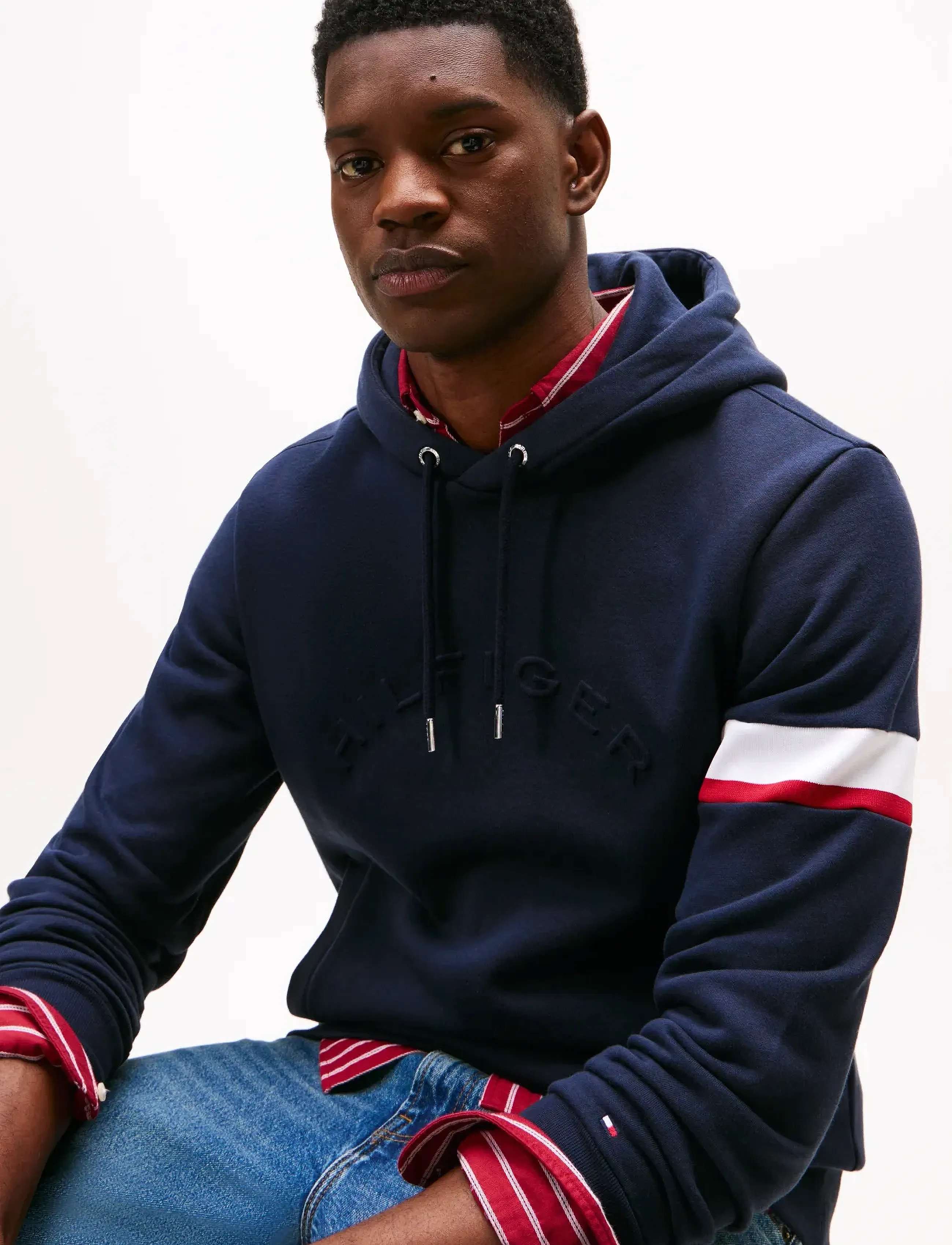 Tommy Hilfiger - RWB INSERT HOODIE - dressipluusid - desert sky - 5