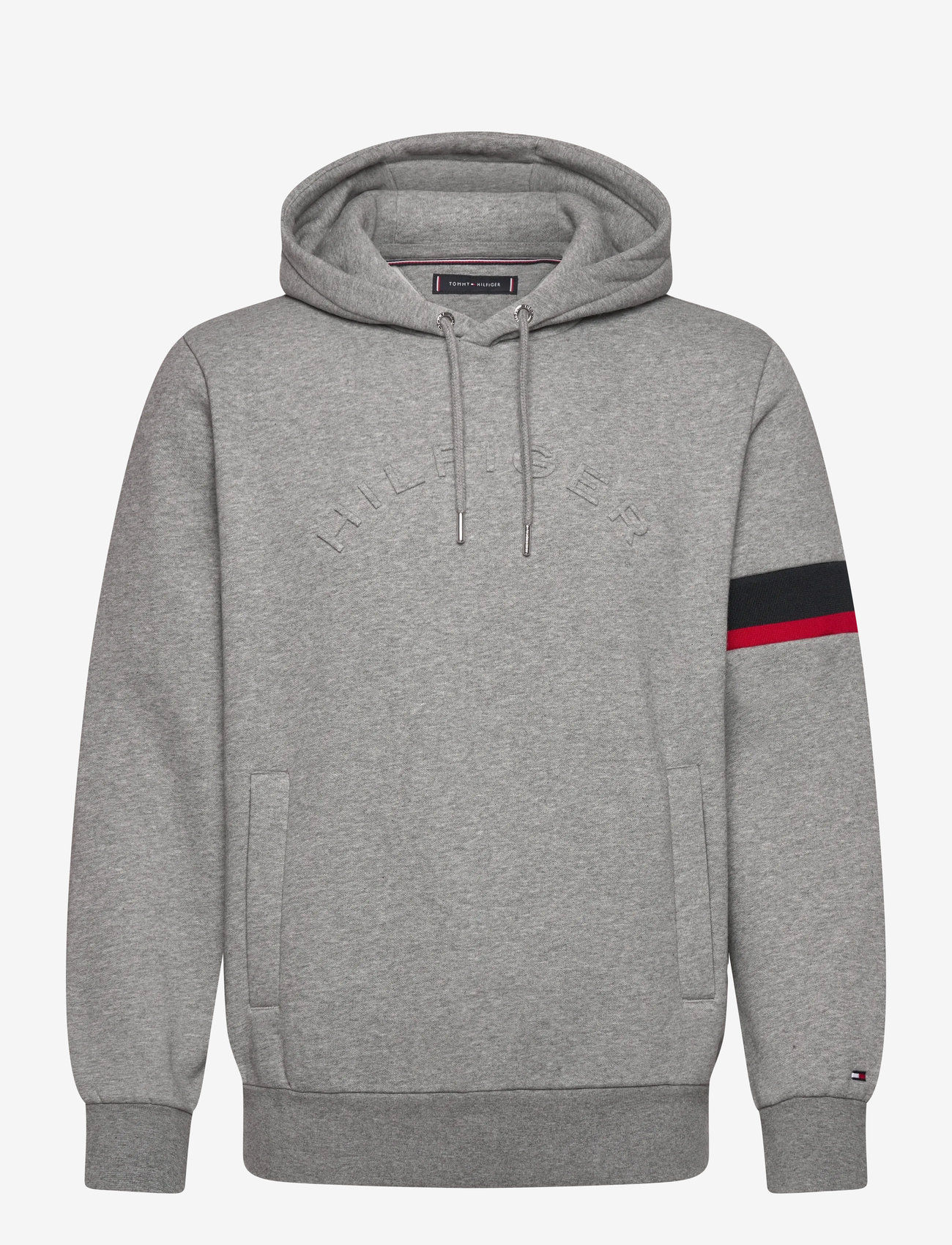 Tommy Hilfiger - RWB INSERT HOODIE - hættetrøjer - medium grey heather - 1