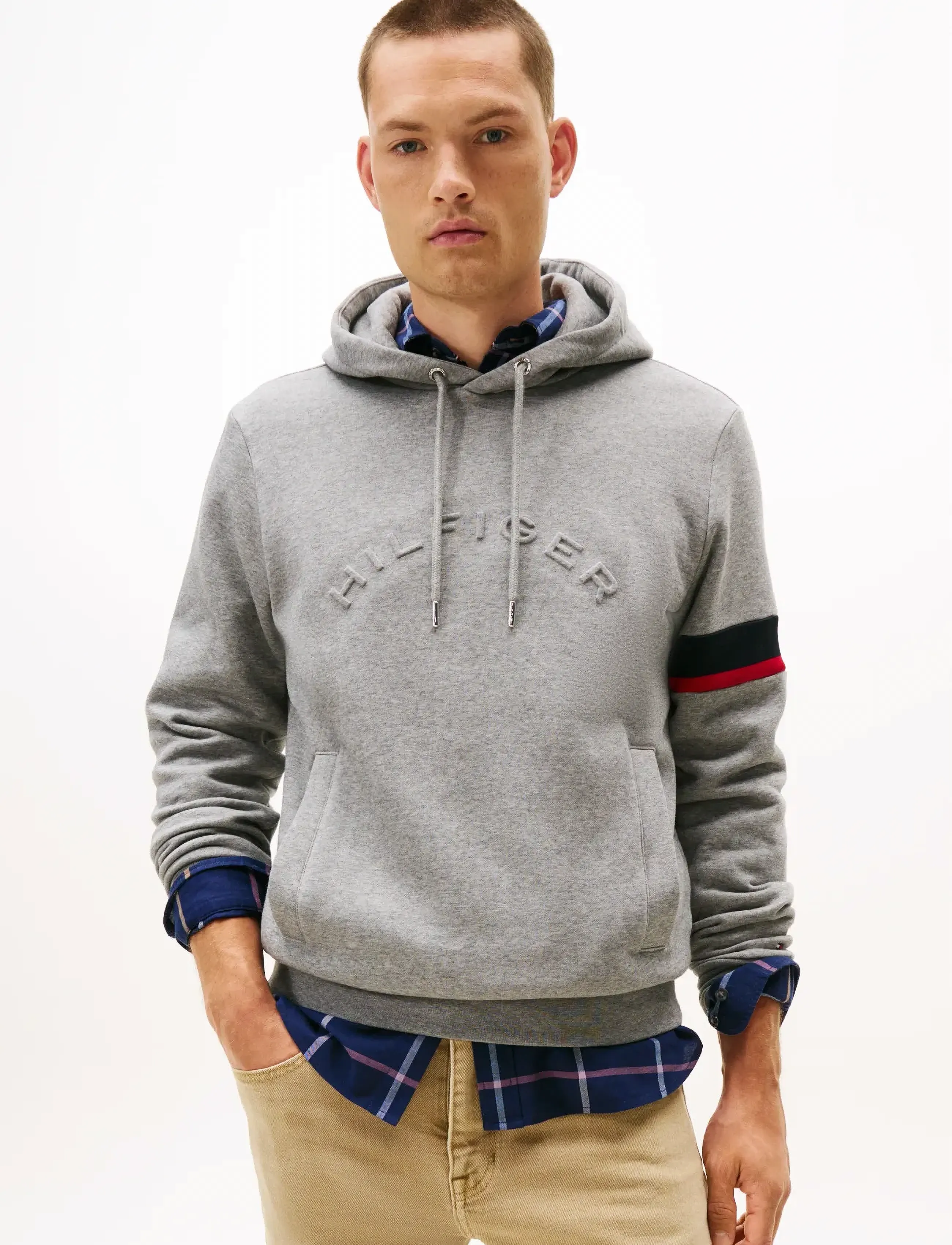 Tommy Hilfiger Rwb Insert Hoodie, Mænd, Hættetrøje, Grå, Str: XL