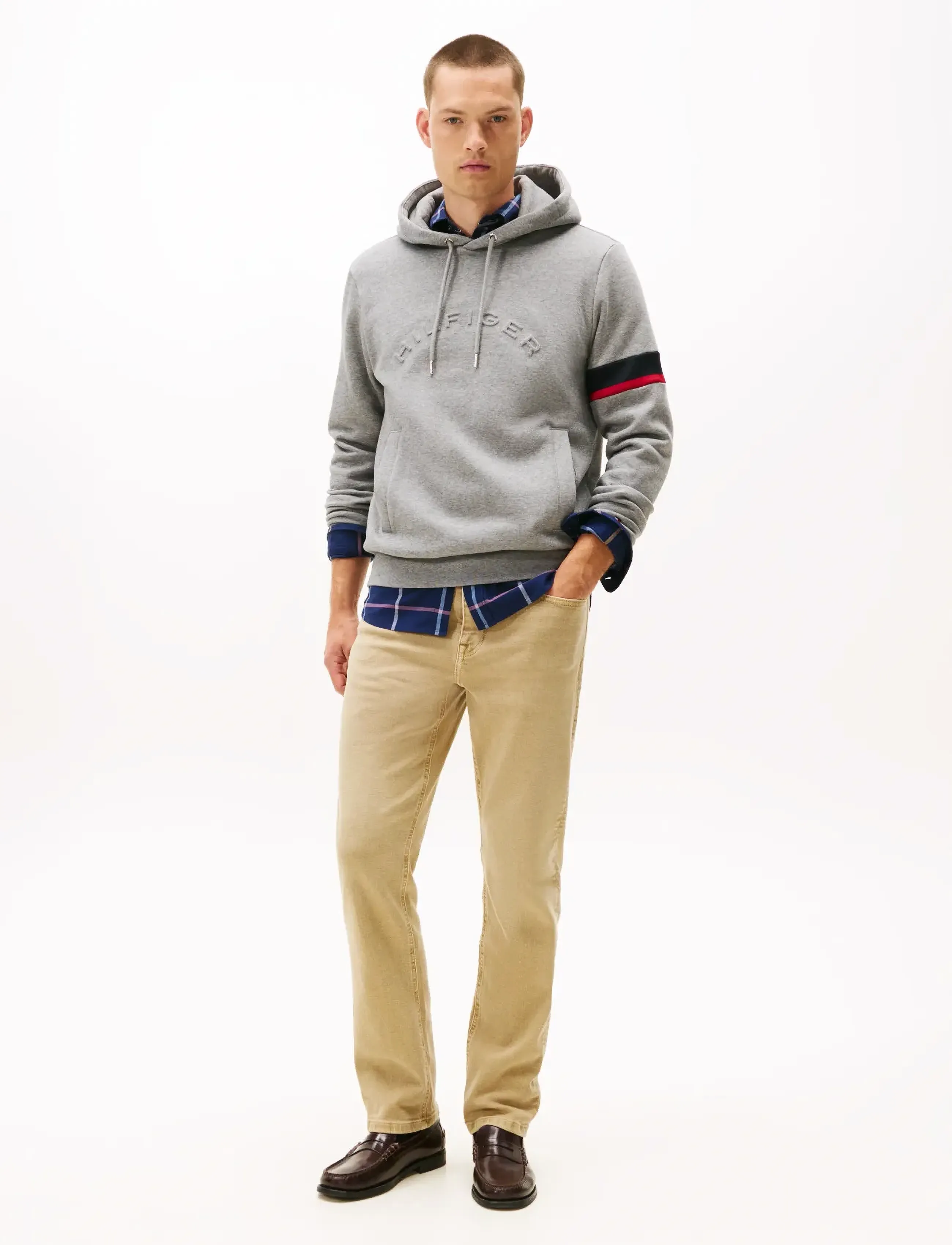 Tommy Hilfiger - RWB INSERT HOODIE - hoodies - medium grey heather - 3
