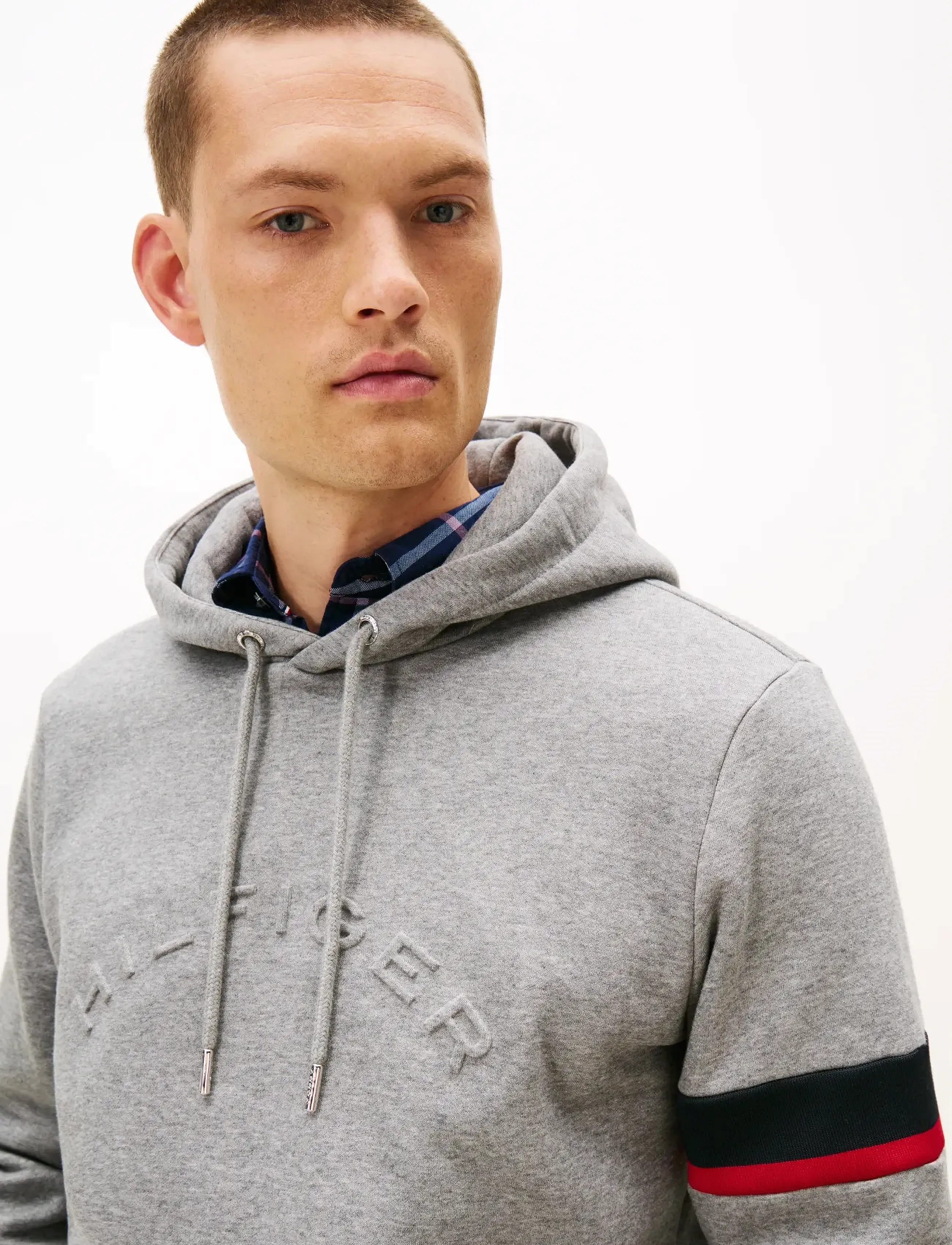 Tommy Hilfiger - RWB INSERT HOODIE - hoodies - medium grey heather - 5