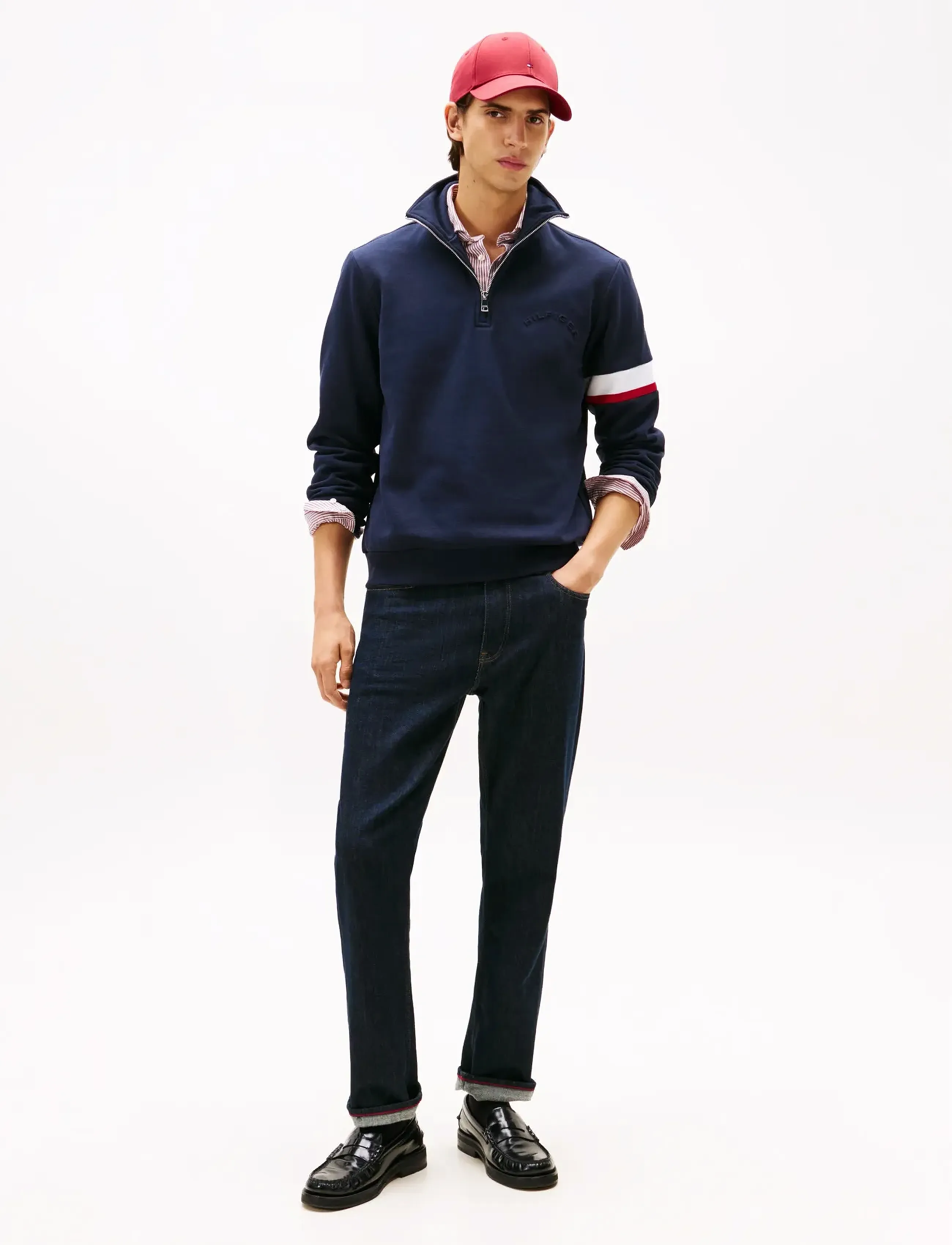 Tommy Hilfiger - RWB INSERT 1/4 ZIP - nach anlass kaufen - desert sky - 3